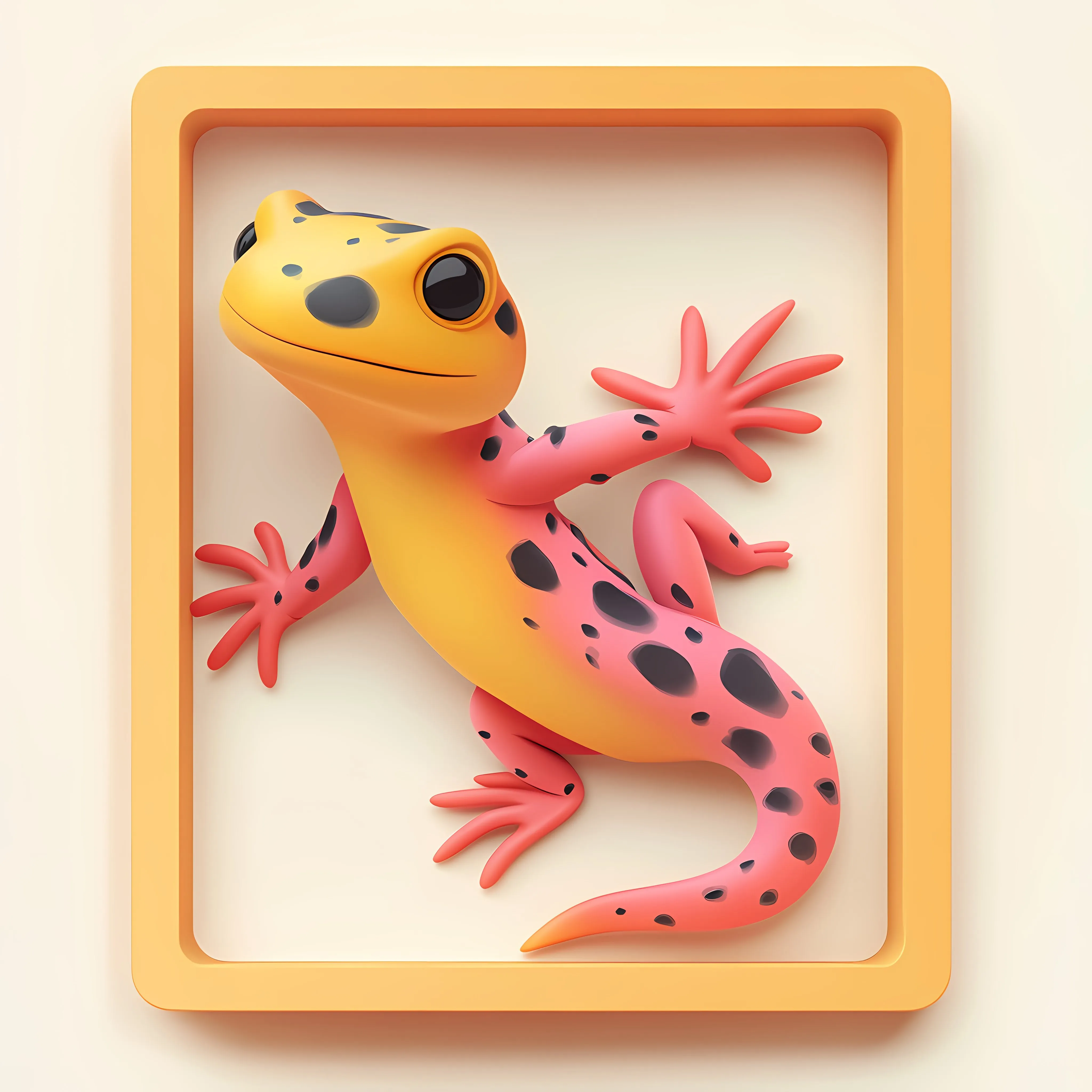 Colorful 3D Clay Salamander Illustration — free download from Dotvec