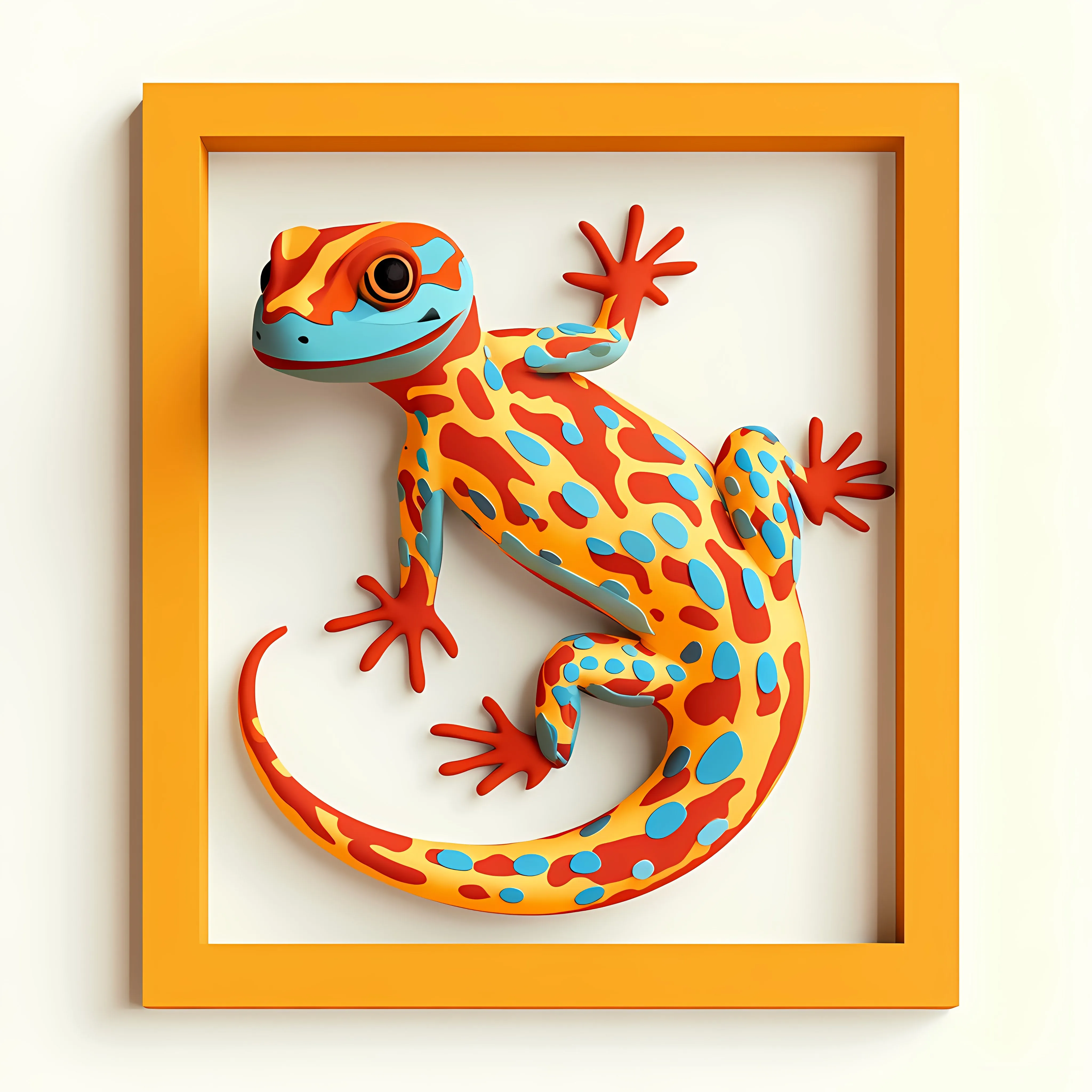 Colorful 3D Salamander Cartoon on Light Background — free download from Dotvec