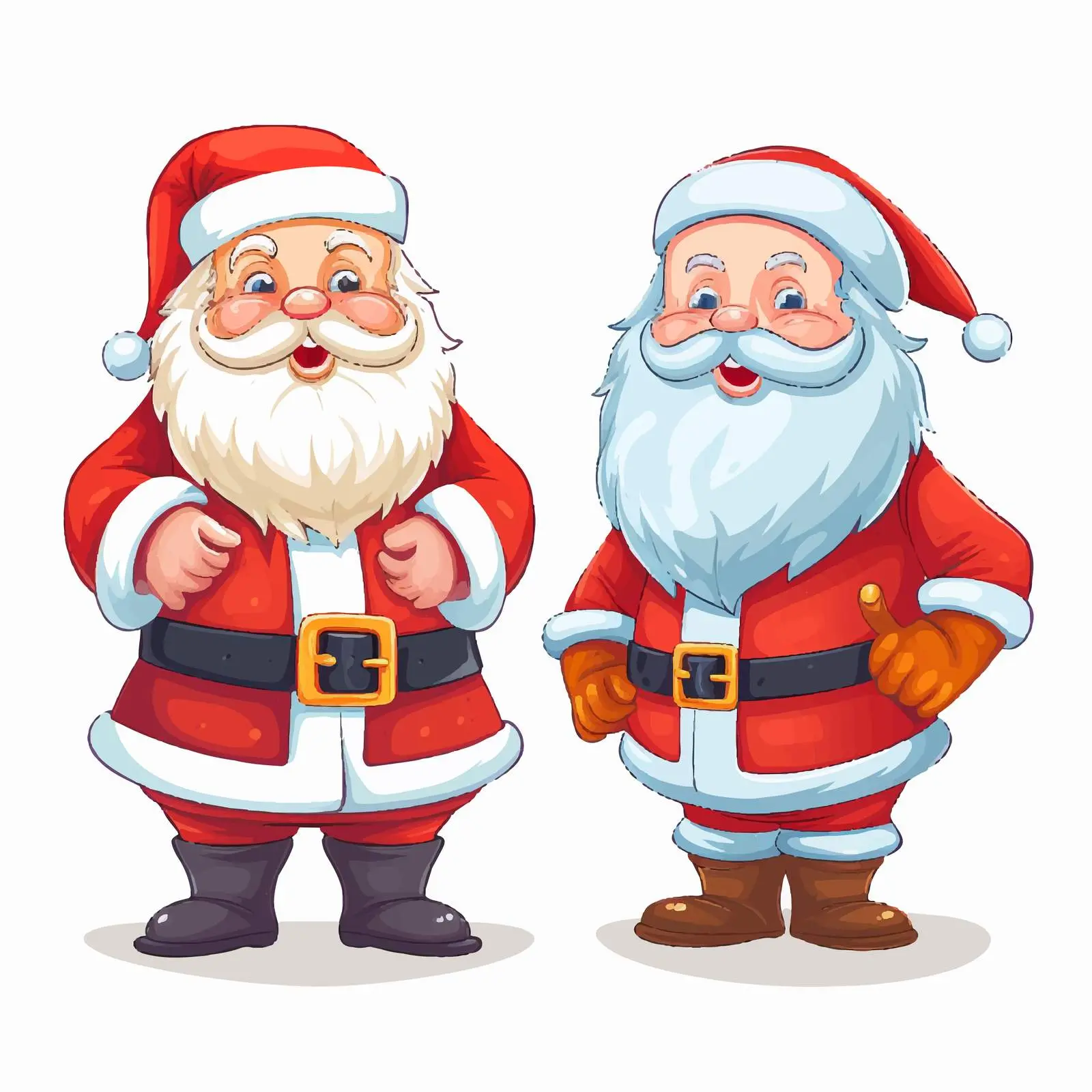 Colorful Santa Claus Characters Vector Illustration — free download from Dotvec