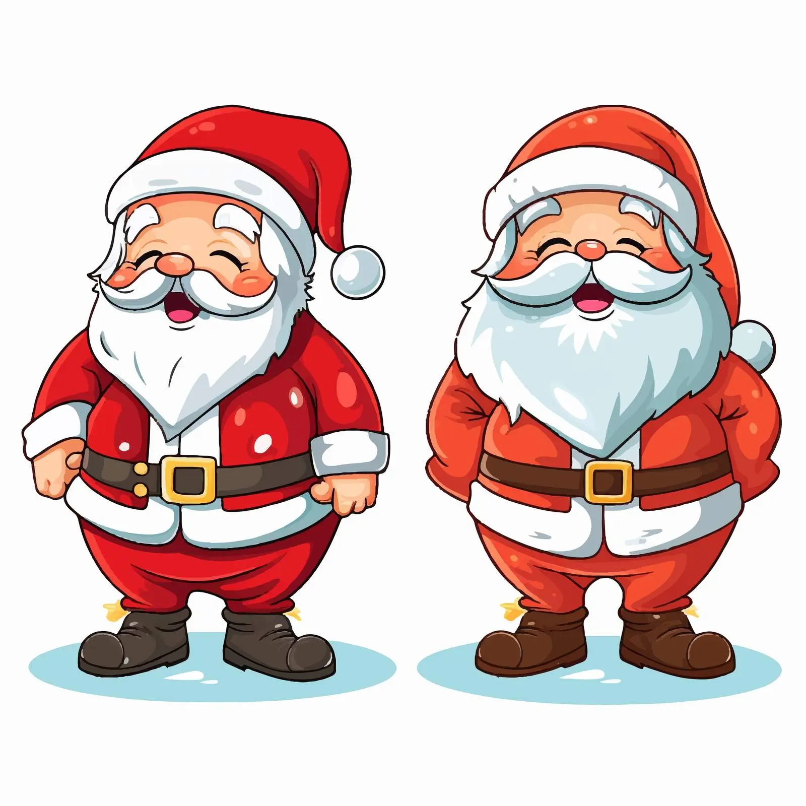 Colorful Santa Claus Characters Side by Side — free download from Dotvec