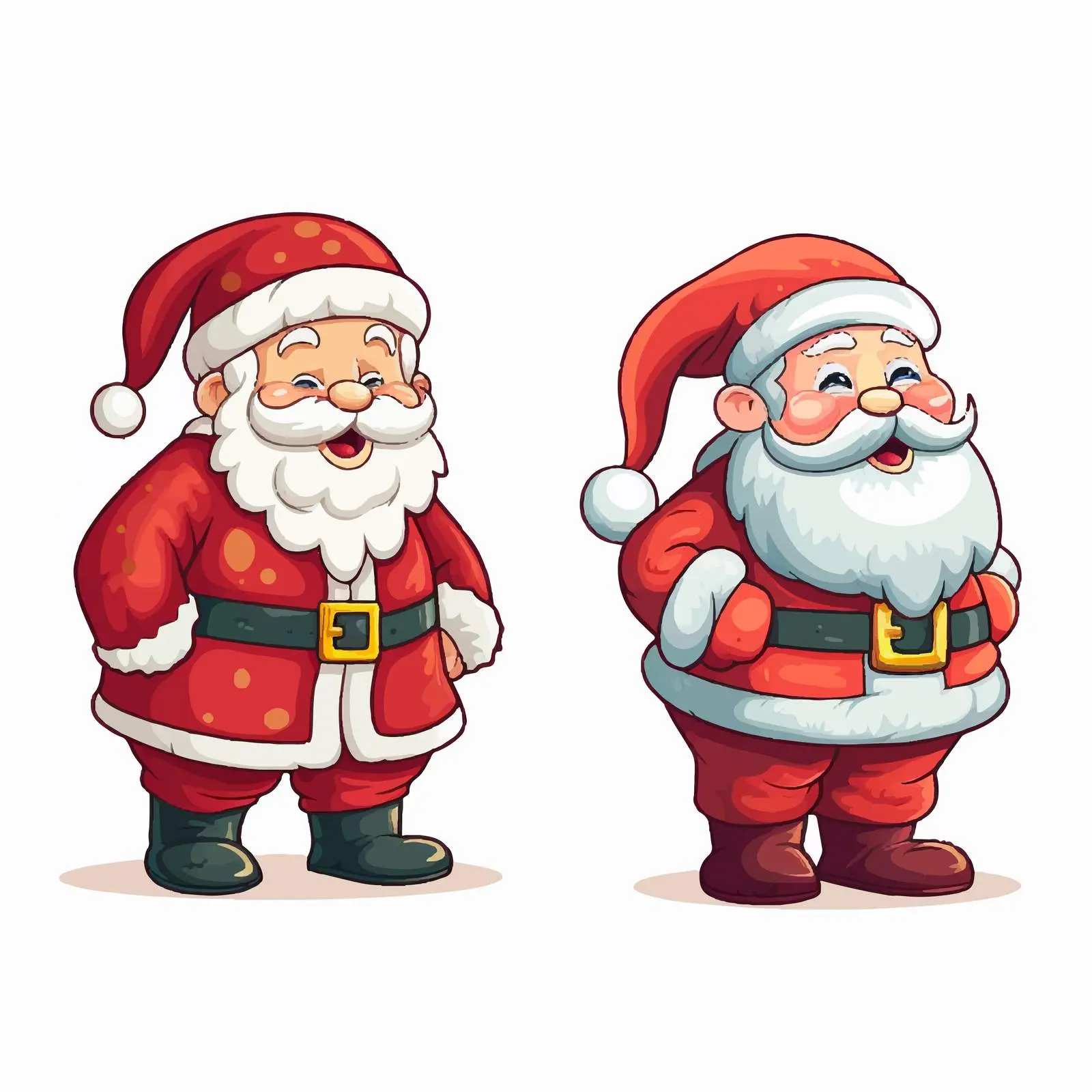 Colorful Santa Claus Characters Vector Design — free download from Dotvec
