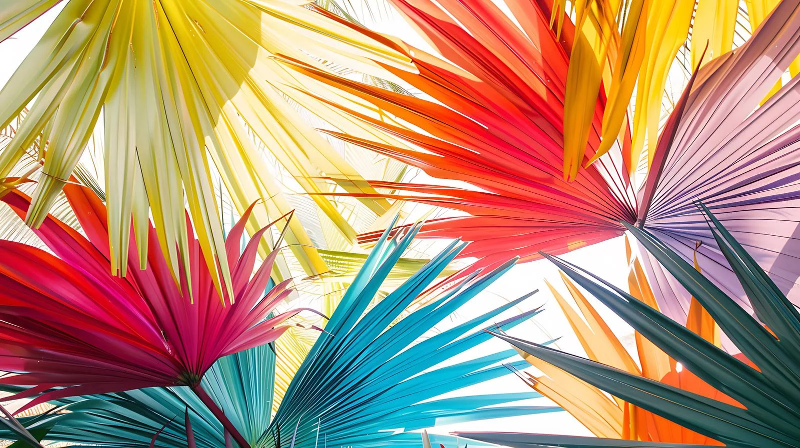 Vibrant Palm Thatch Roof Decoration Pattern — free download from Dotvec