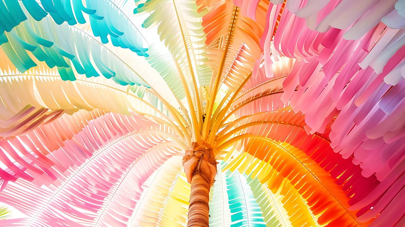 Vibrant Palm Roof Decoration Background — free download from Dotvec