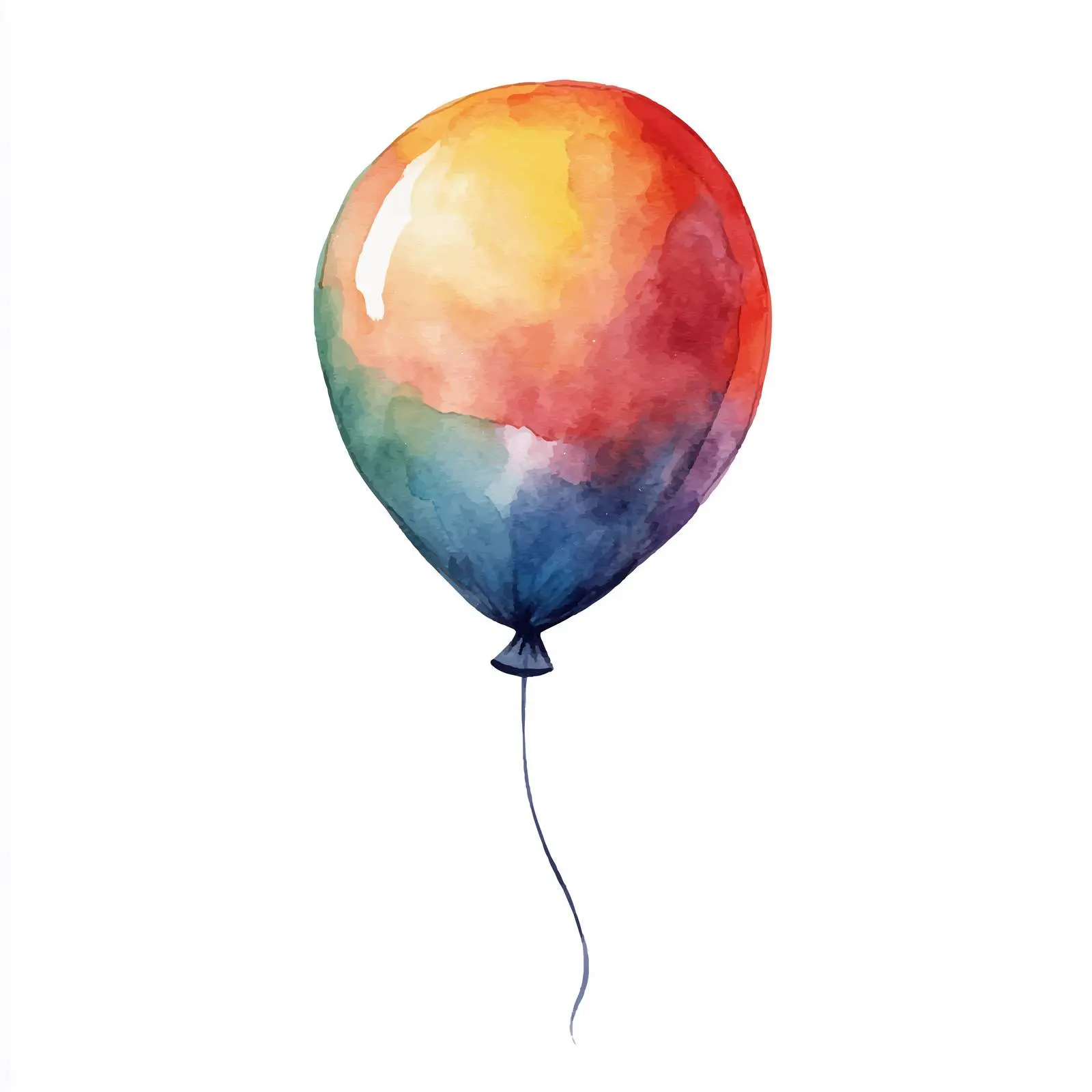 Colorful Balloon Watercolor Cartoon on Island — free download from Dotvec