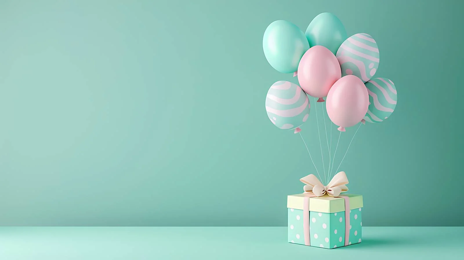 Vibrant Easter Egg Balloons with Gift Box — free download from Dotvec