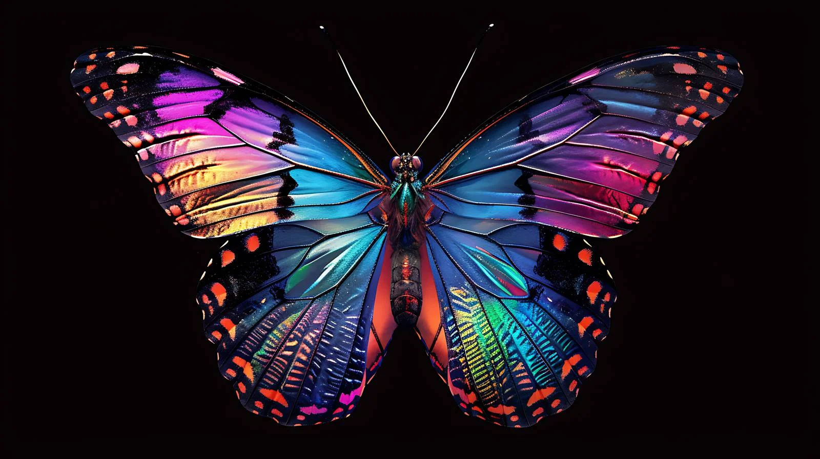 Vibrant Butterfly Art on Dark Background — free download from Dotvec