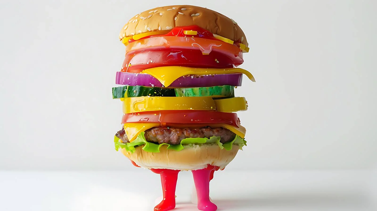 Colorful Candy Hamburger Doll — free download from Dotvec