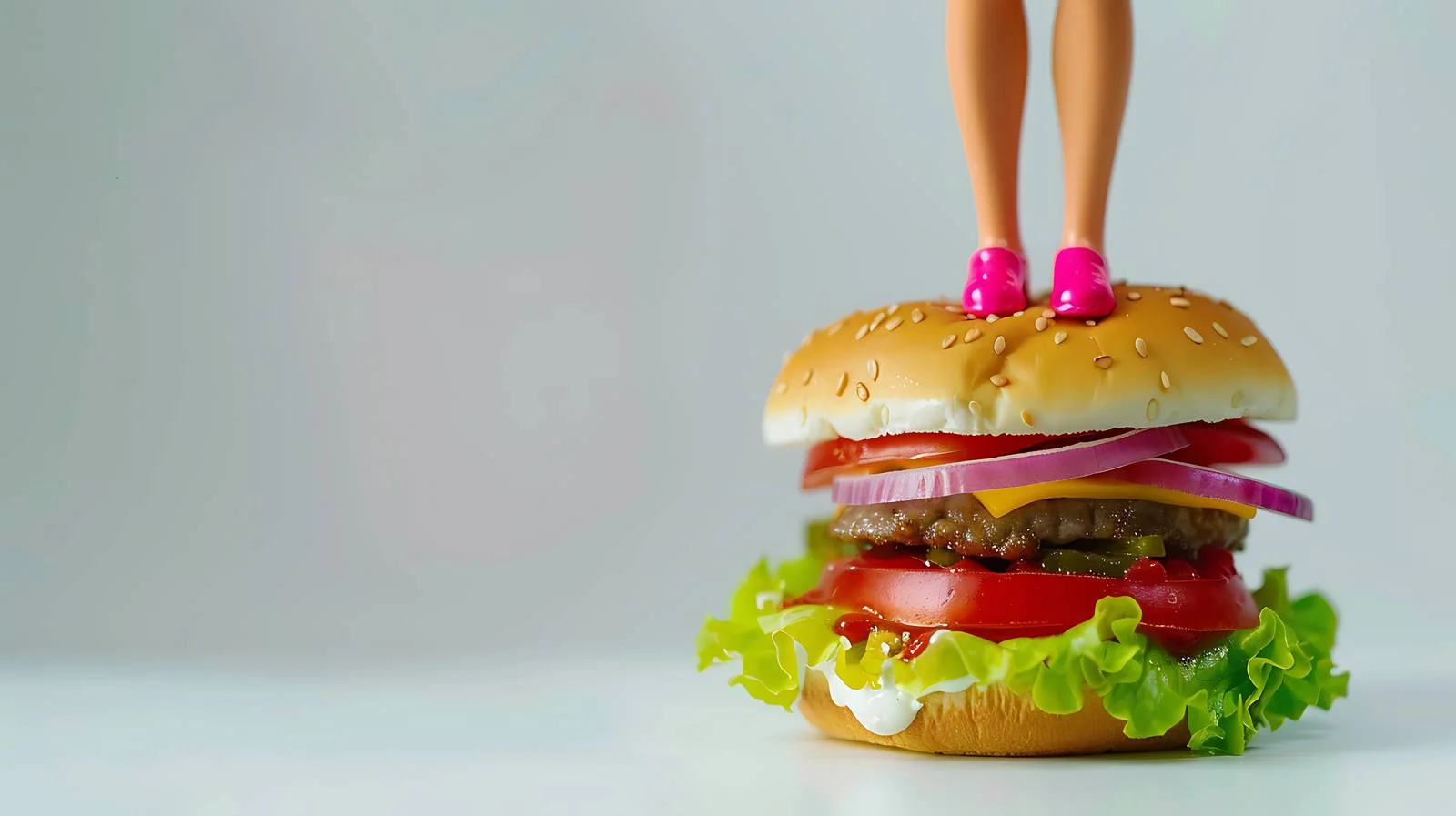 Vibrant Candy Hamburger with Doll Legs — free download from Dotvec