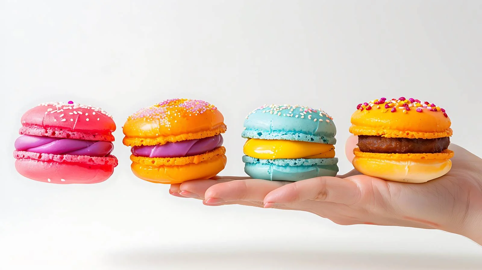 Colorful Candy Hamburgers Composition — free download from Dotvec