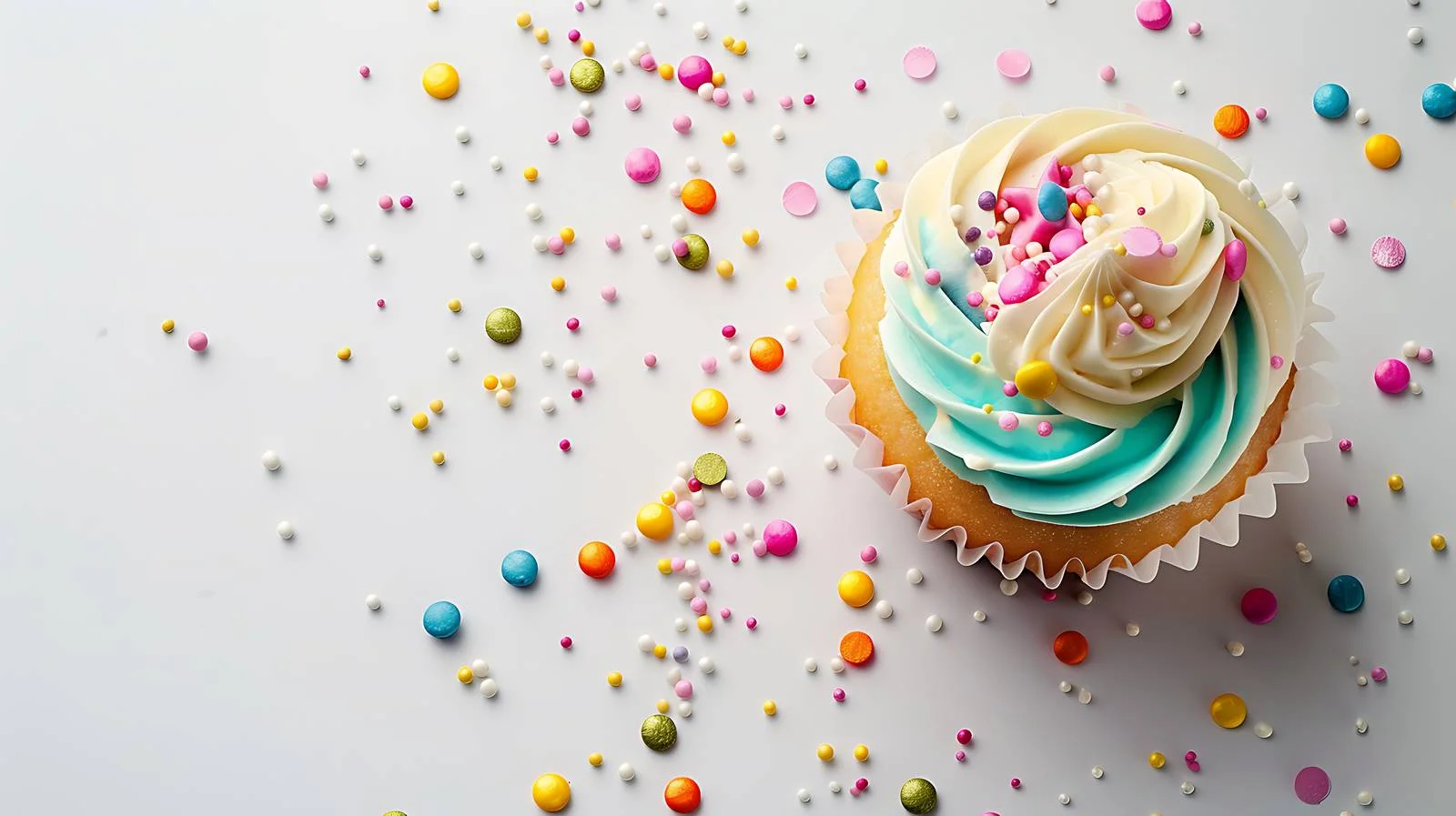 Vibrant Cupcake Celebration Background — free download from Dotvec