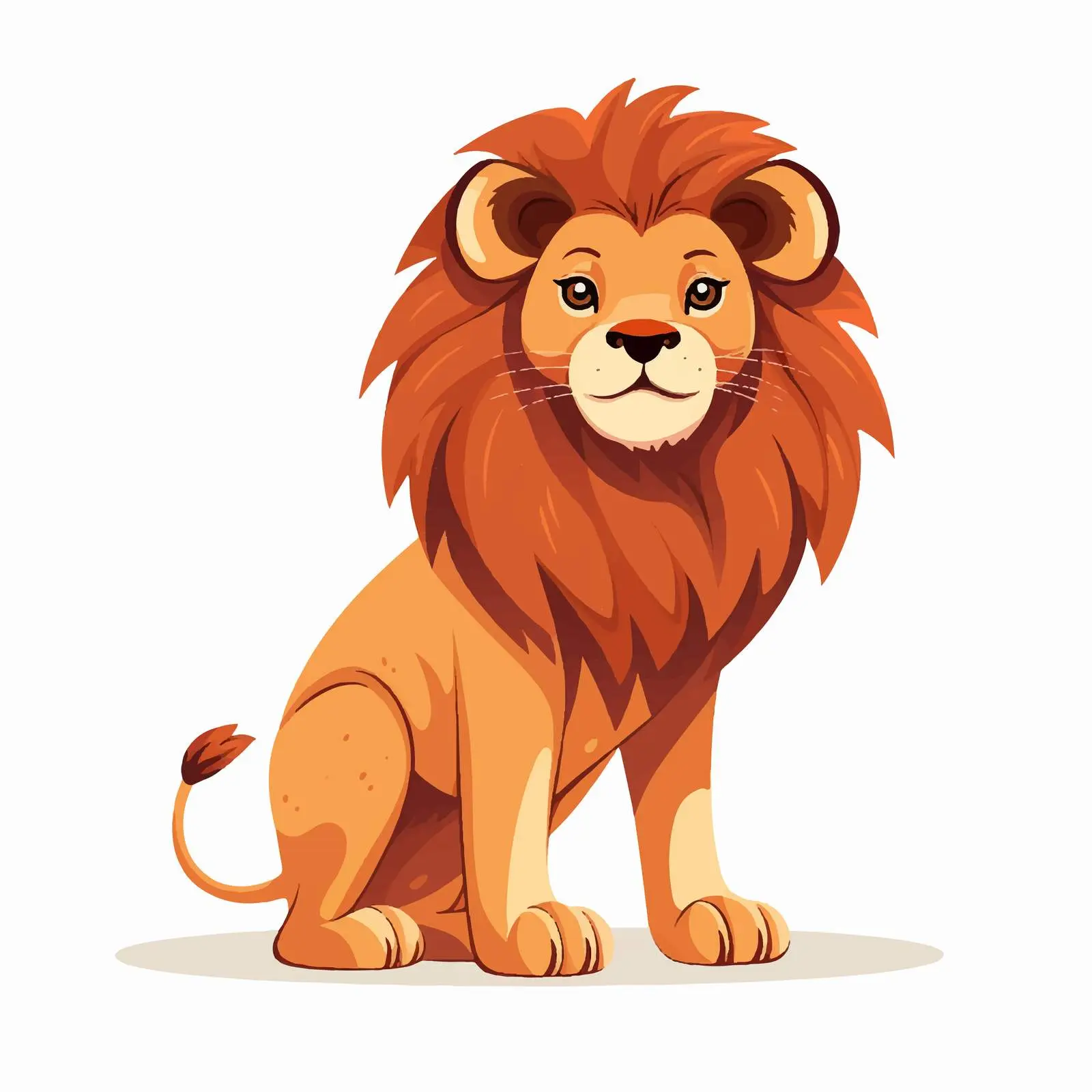 Cute Hand-Drawn Lion with Colorful Mane Vector — free download from Dotvec