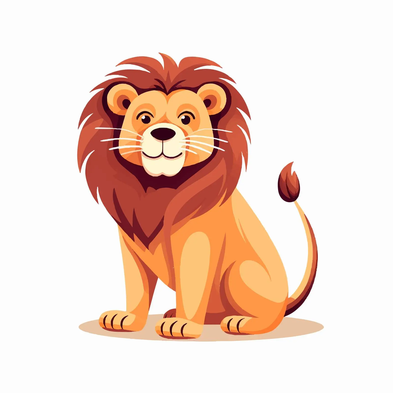 Cute Hand-Drawn Colorful Lion Vector Illustration — free download from Dotvec