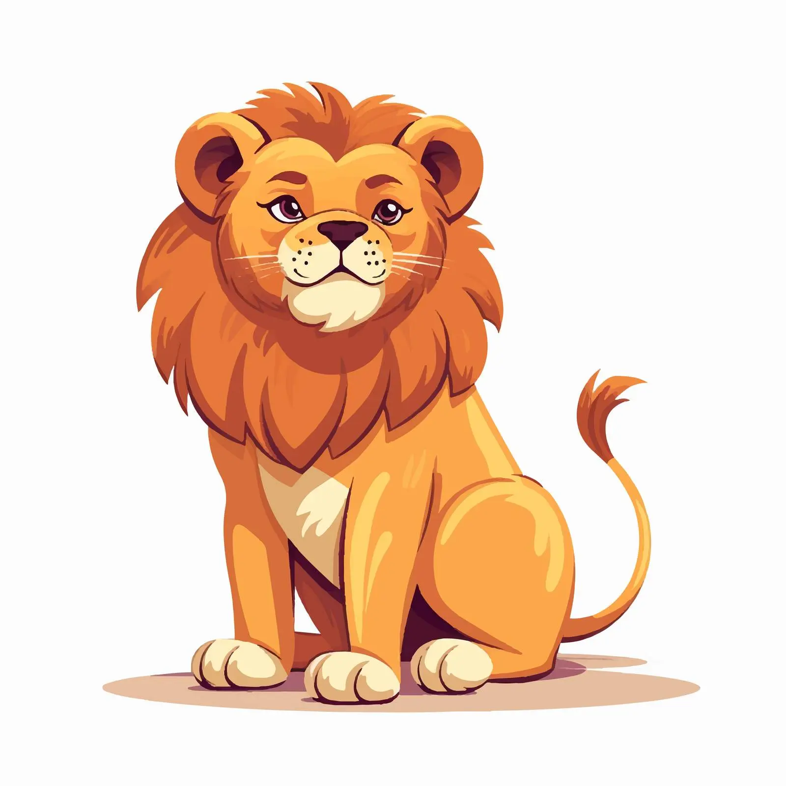 Cute Hand-Drawn Lion Vector Illustration — free download from Dotvec