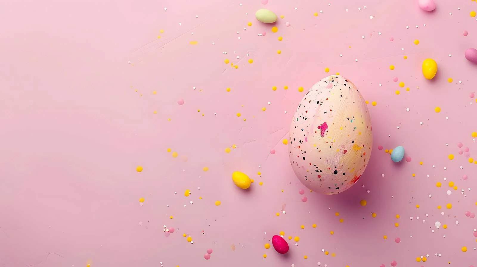 Vibrant Easter Egg on Pink Background — free download from Dotvec