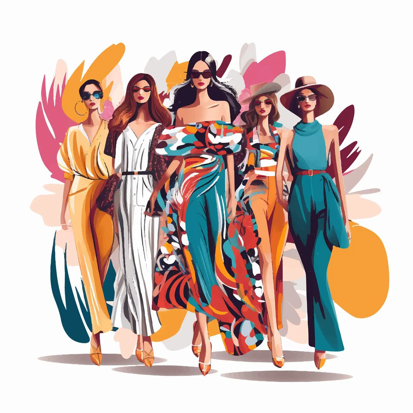 Colorful Fashion Show Flyer Template — free download from Dotvec