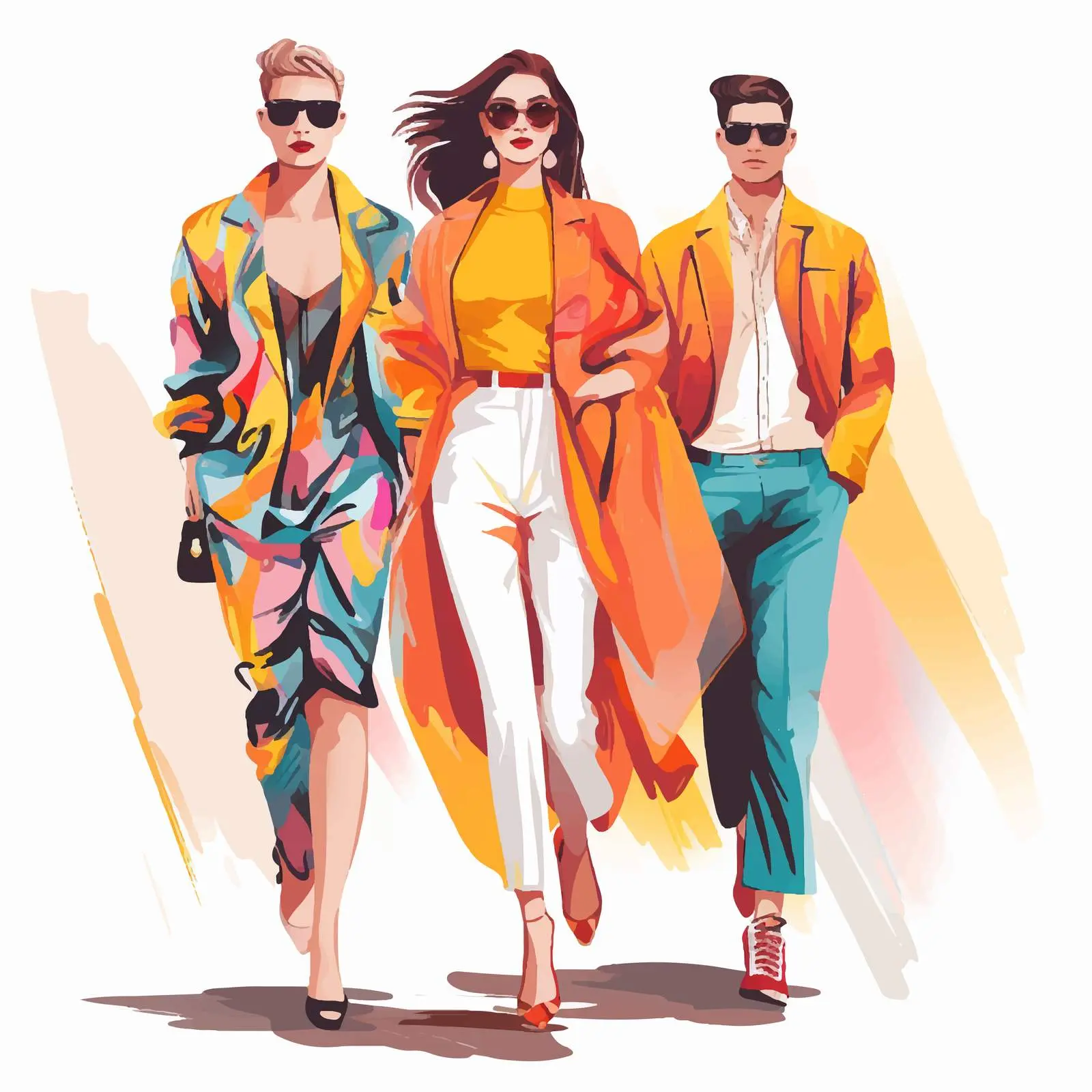 Fashion Show Colorful Poster Template — free download from Dotvec