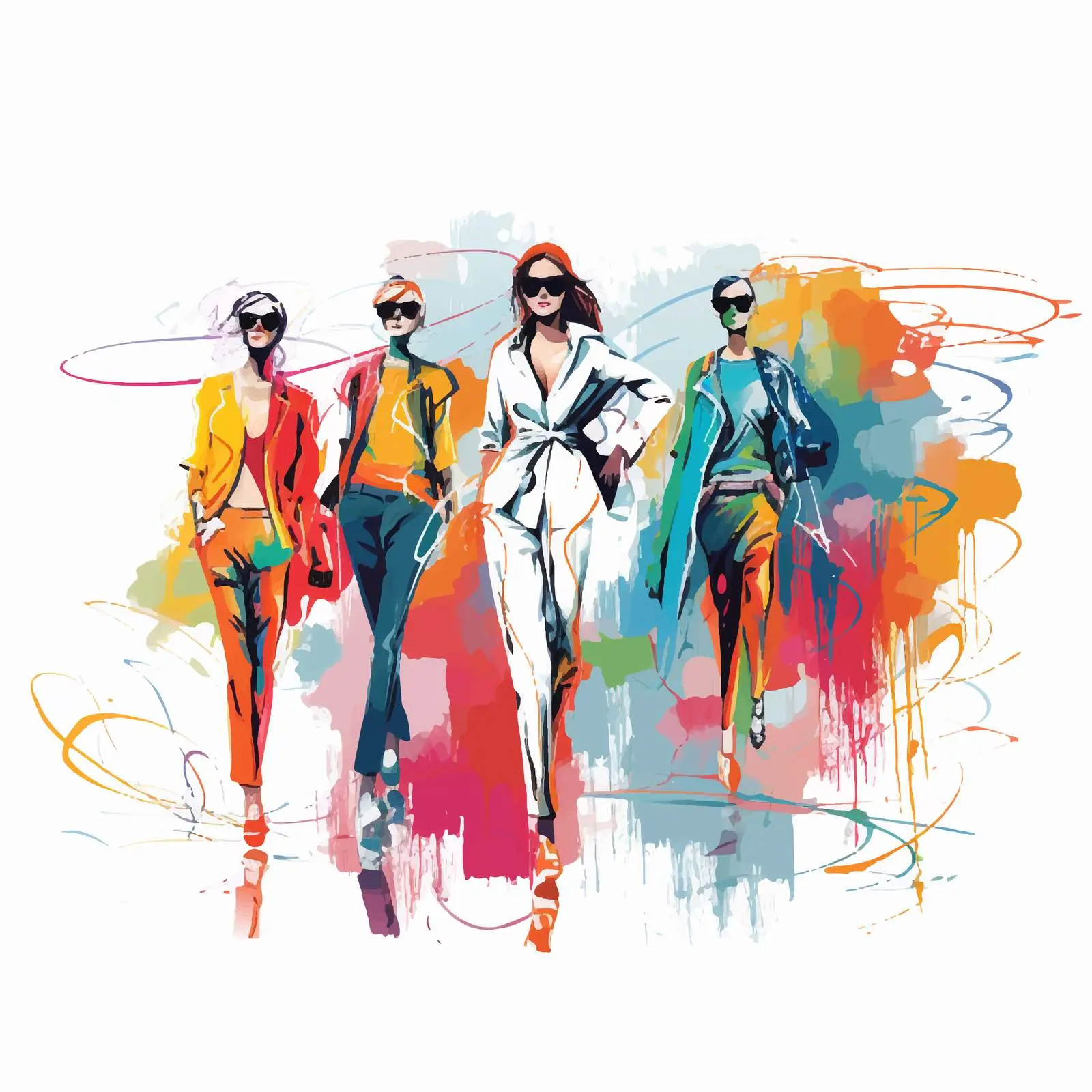 Colorful Fashion Show Flyer Poster Template – free event poster image from Dotvec