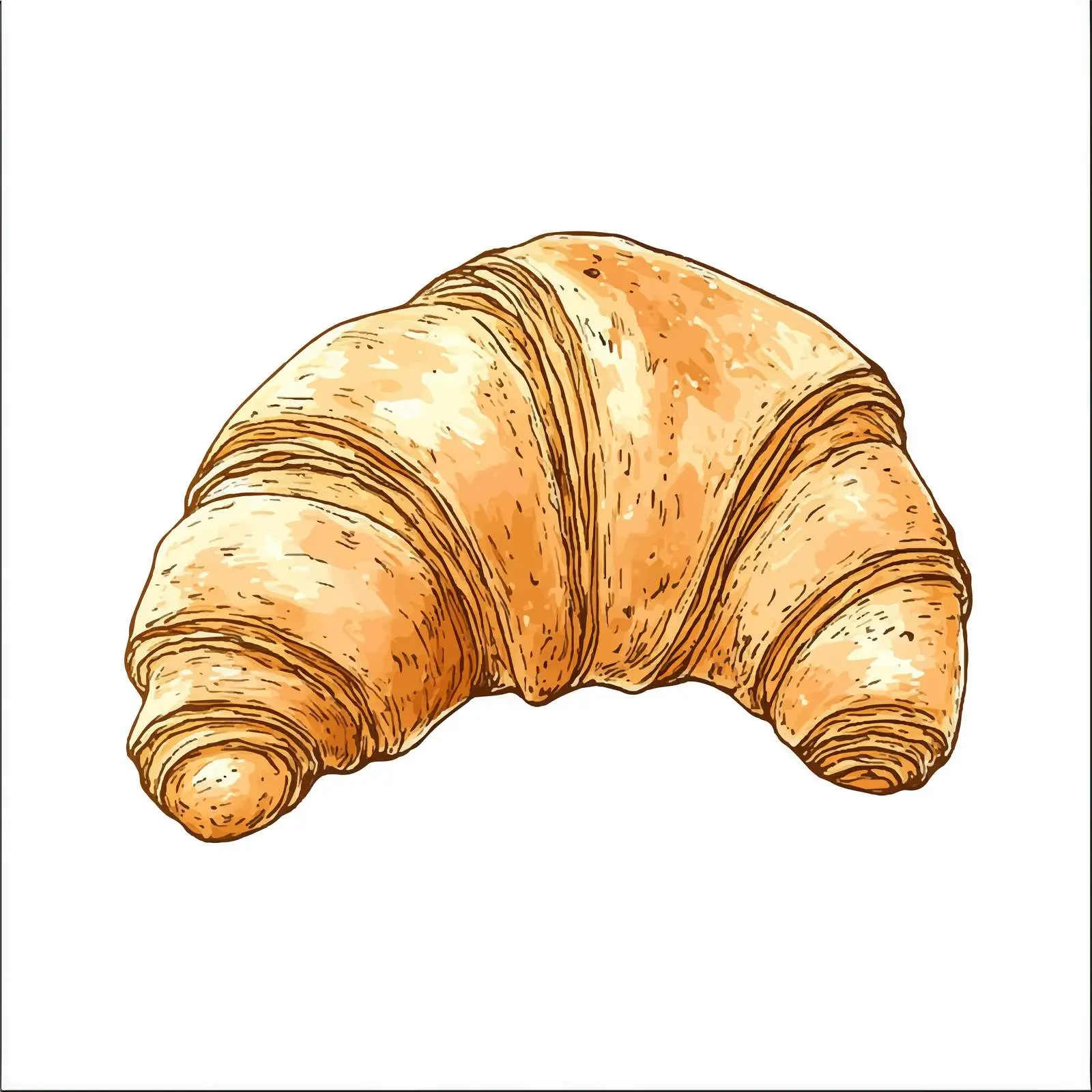 Hand-Drawn Croissant Sketch — free download from Dotvec