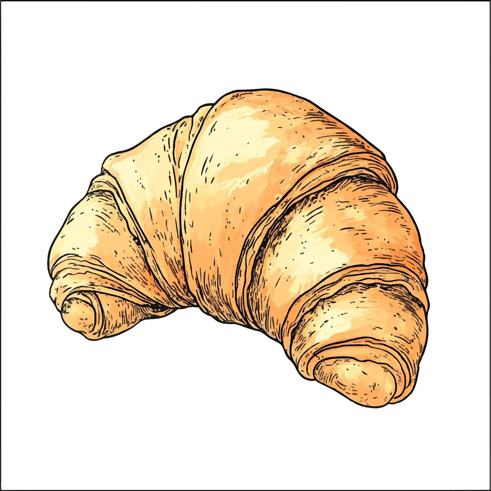 Hand-Drawn Croissant Sketch Art — free download from Dotvec