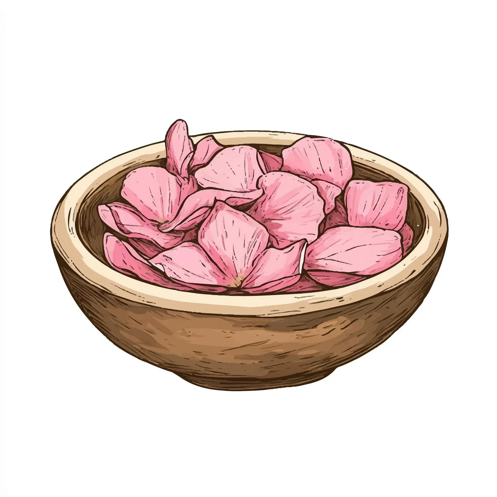 Colorful Hand-Drawn Bowl of Petals — free download from Dotvec