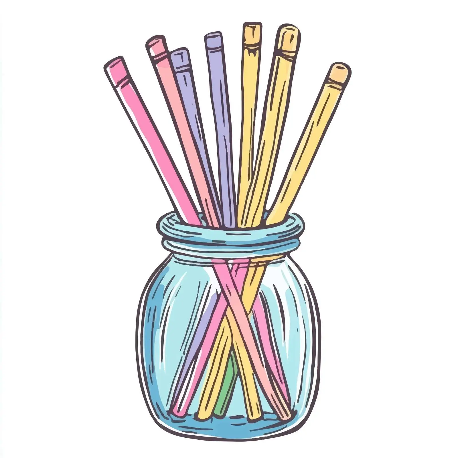 Colorful Aroma Sticks in Glass Jar — free download from Dotvec