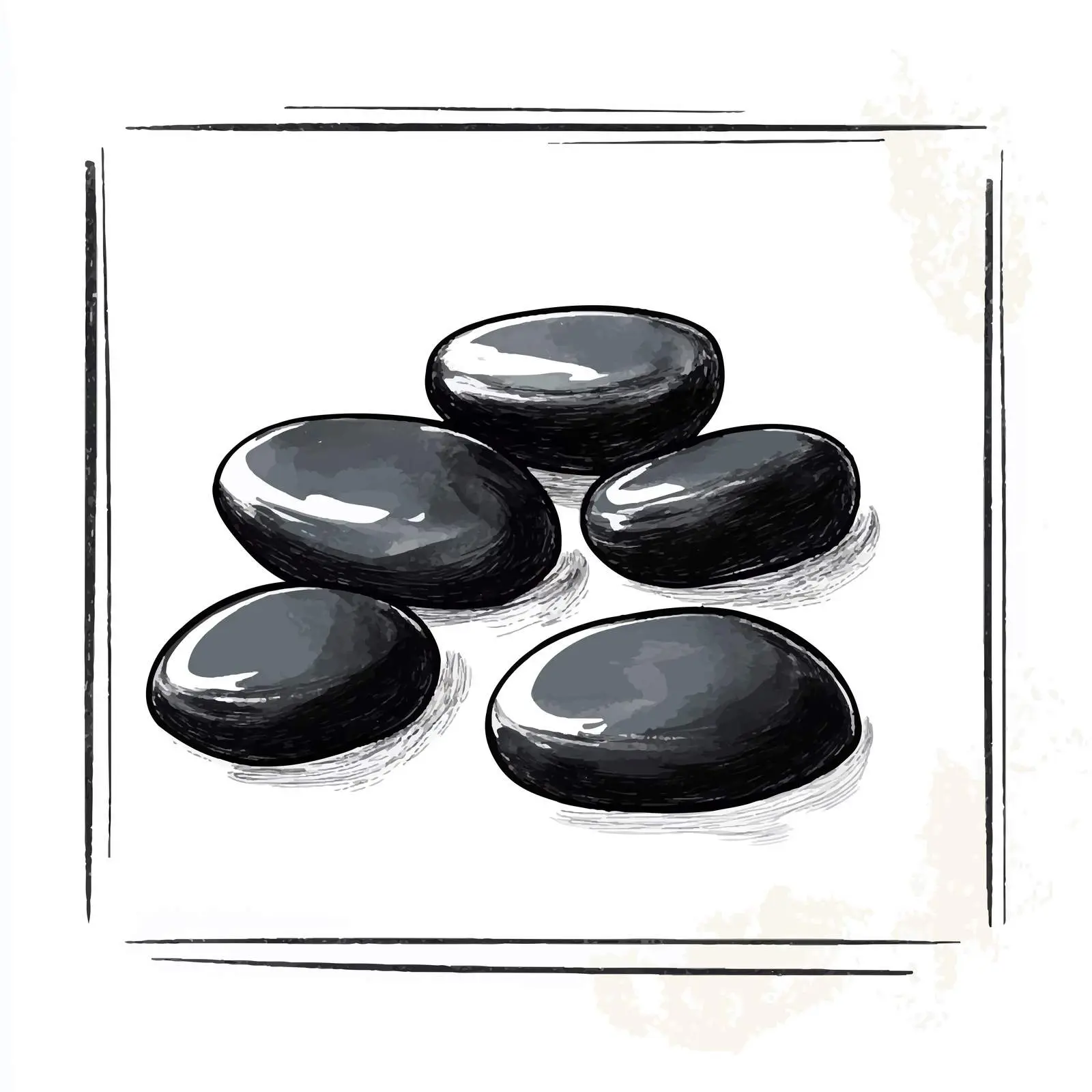 Colorful Hand-Drawn Spa Stones — free download from Dotvec