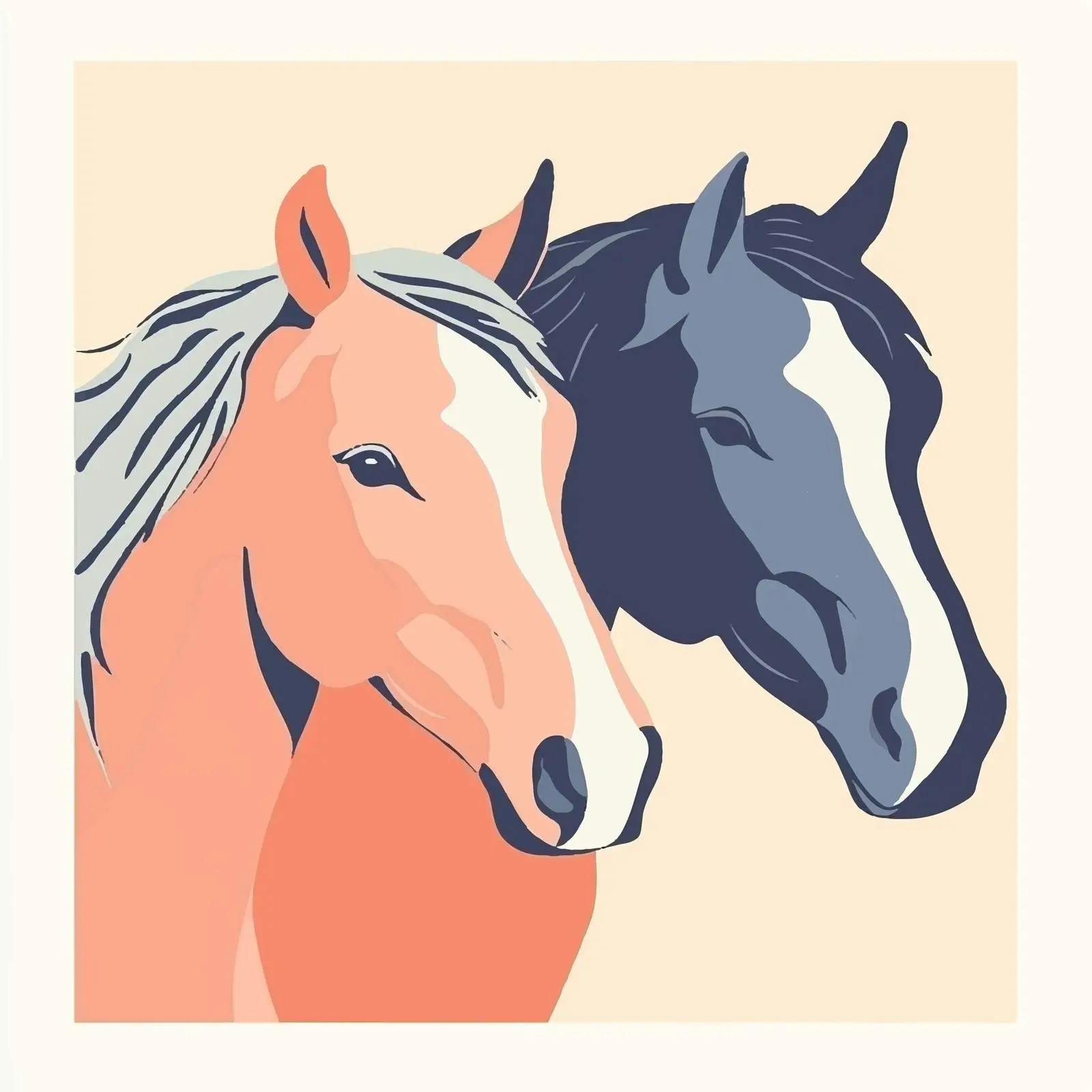 Colorful Horse Vector Illustration — free download from Dotvec