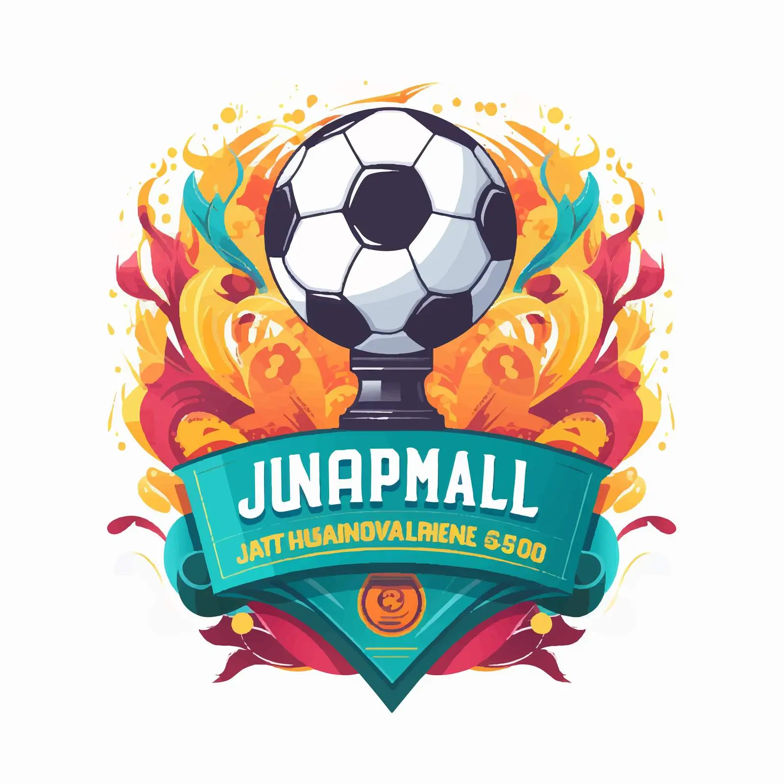 Colorful Junior Football Championship Poster Template – free champion image from Dotvec