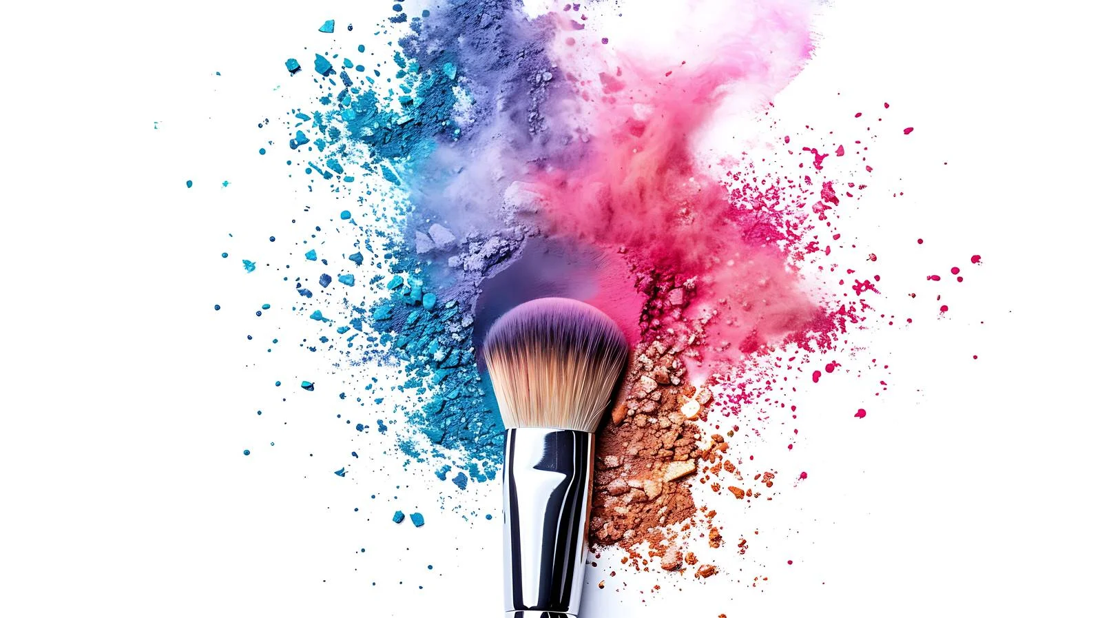Vibrant Cosmetic Brush with Color Burst — free download from Dotvec