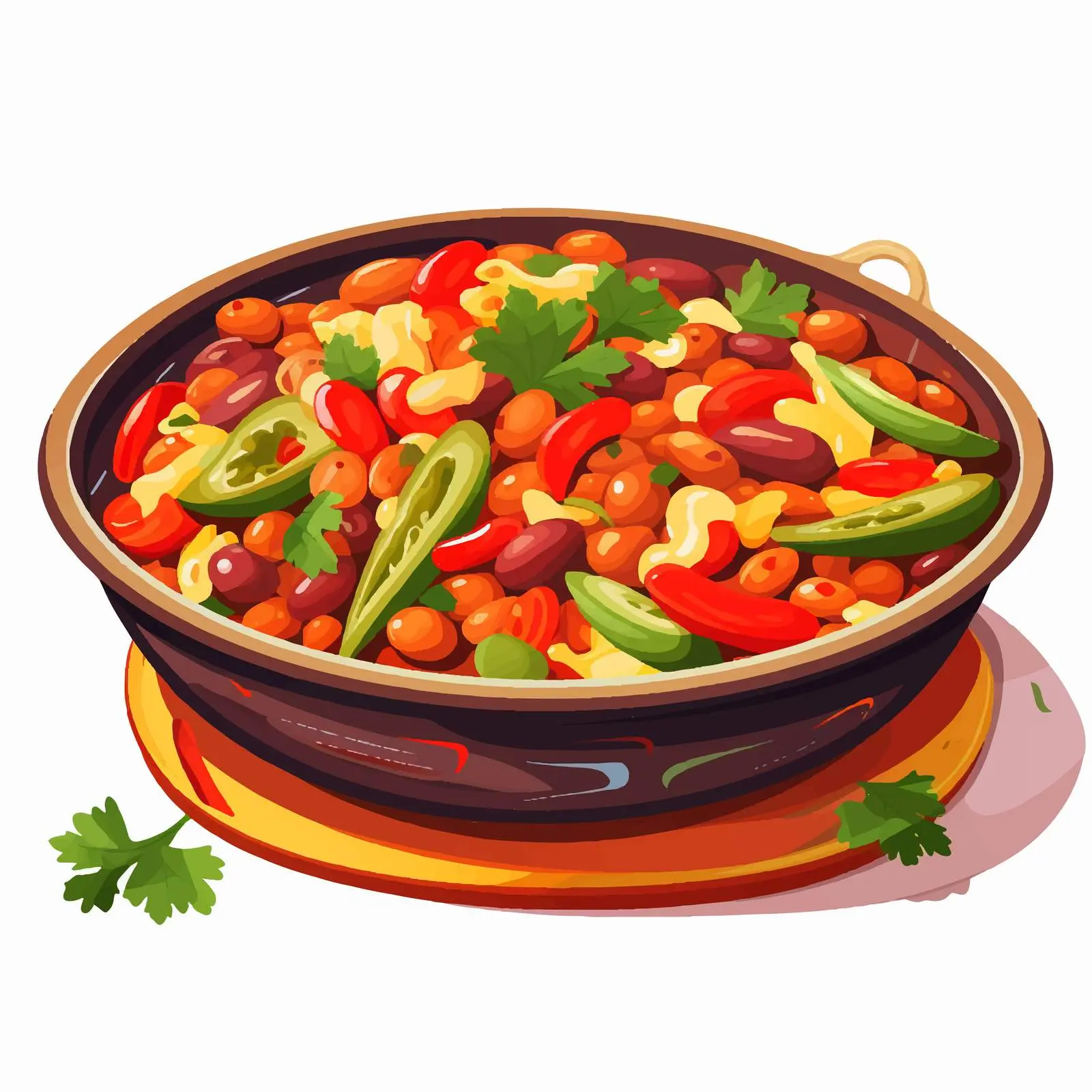 Colorful Mexican Bean Dish with Vegetables — free download from Dotvec