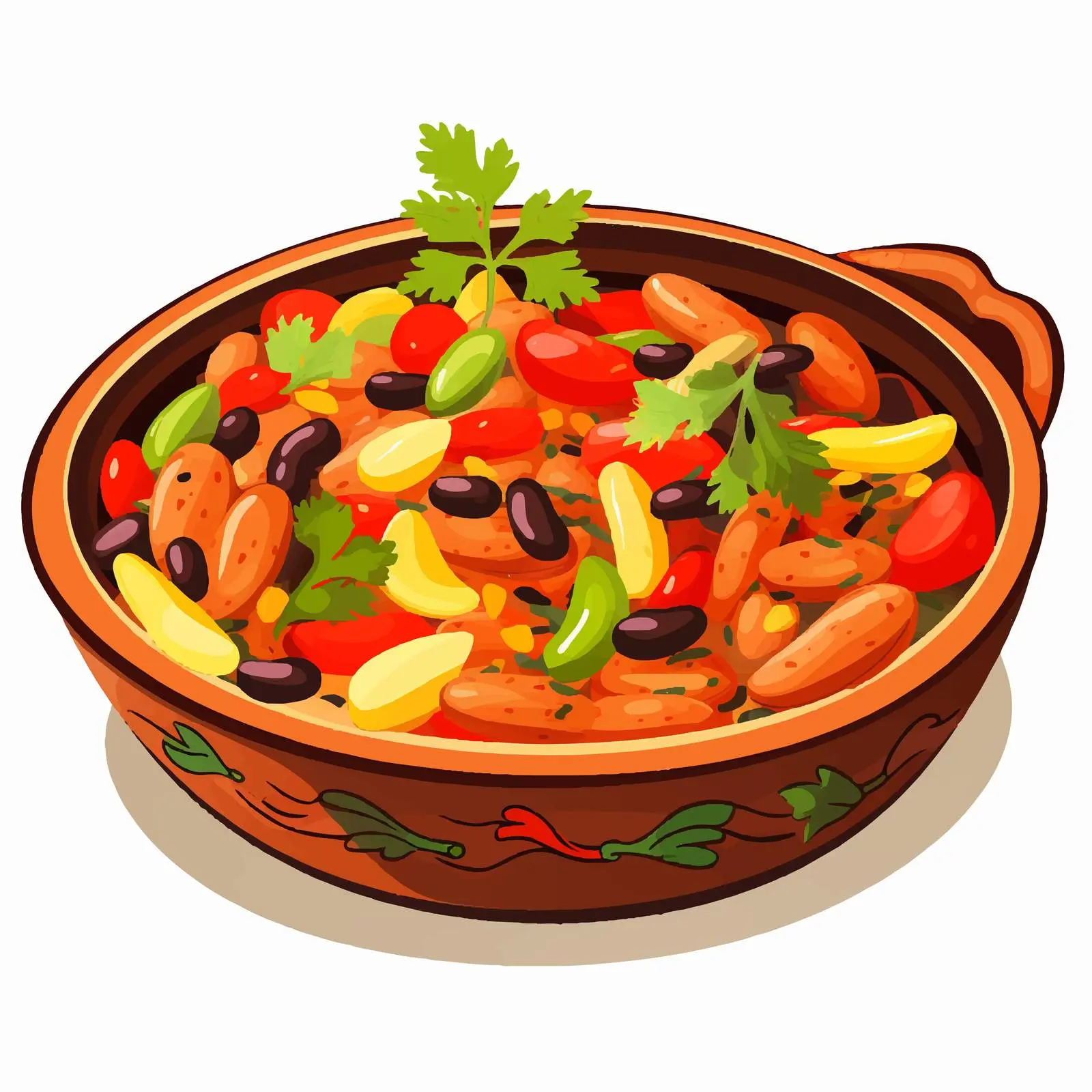 Colorful Mexican Bean Dish with Vegetables — free download from Dotvec