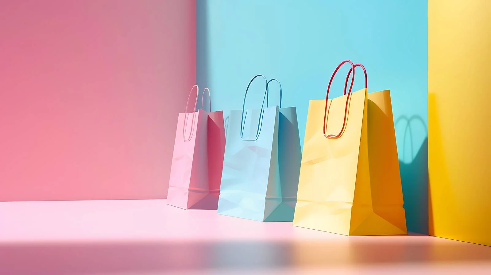 Vibrant Shopping Bag on Bright Background — free download from Dotvec