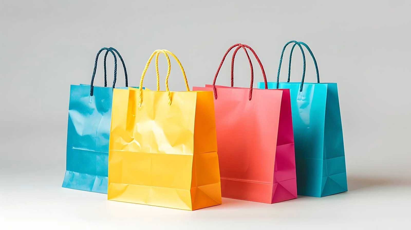 Vibrant Shopping Bags on Bright Background — free download from Dotvec