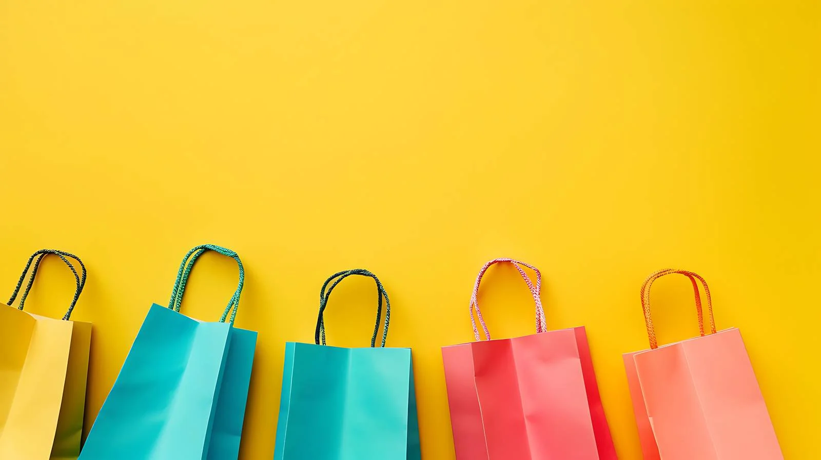 Vibrant Shopping Bags on Bright Background — free download from Dotvec