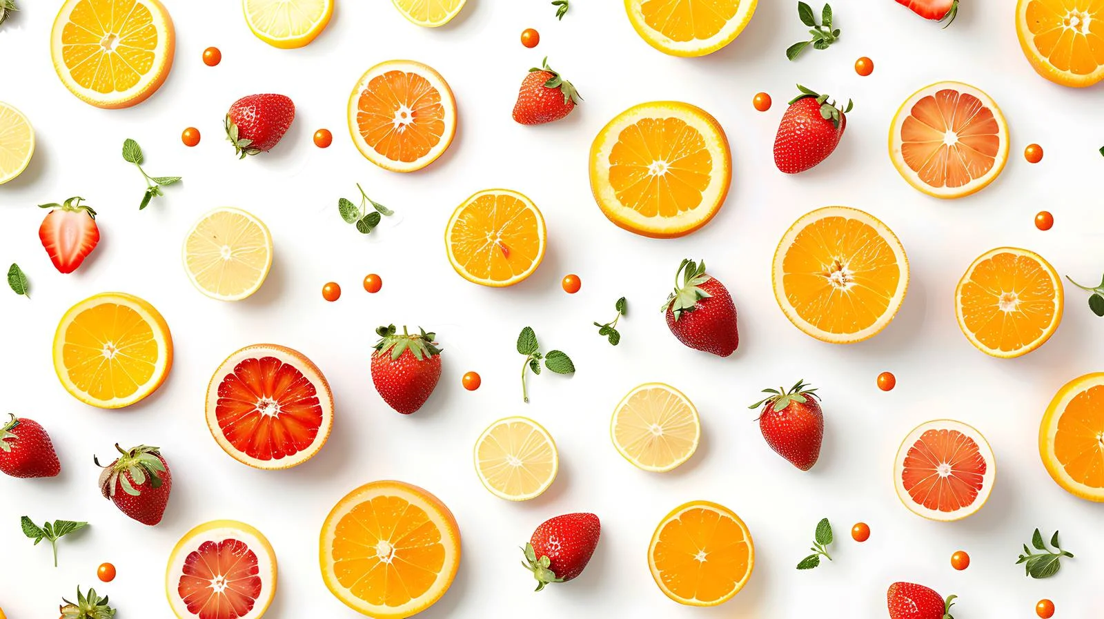 Vibrant Fruit Pattern Display — free download from Dotvec