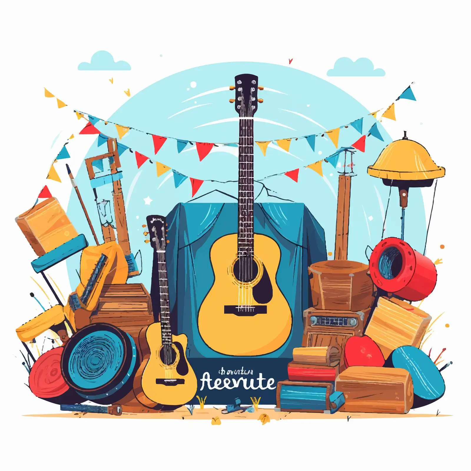 Colorful Live Music Festival Promo Poster Vector – free musical event image from Dotvec