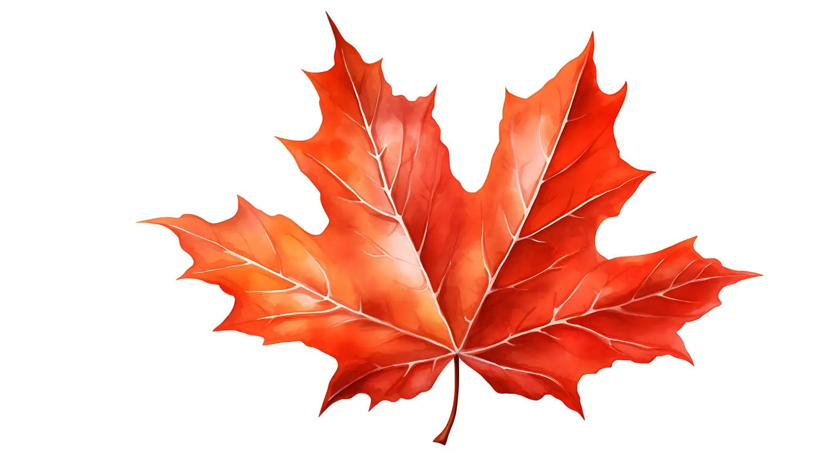 Vibrant Maple Leaf on White Background — free download from Dotvec