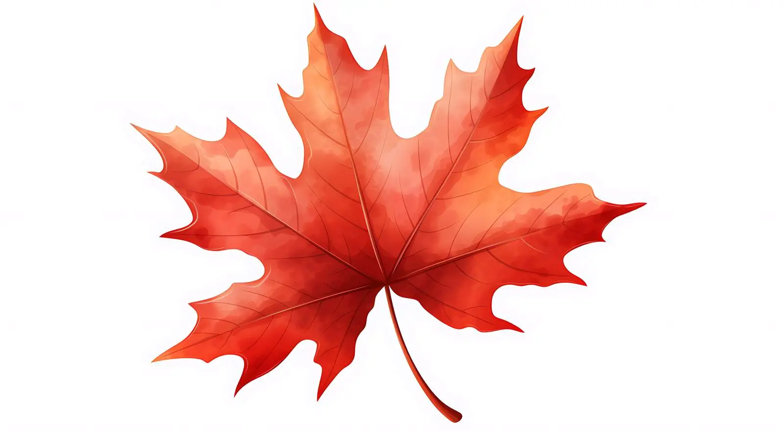 Vibrant Red Maple Leaf on White — free download from Dotvec