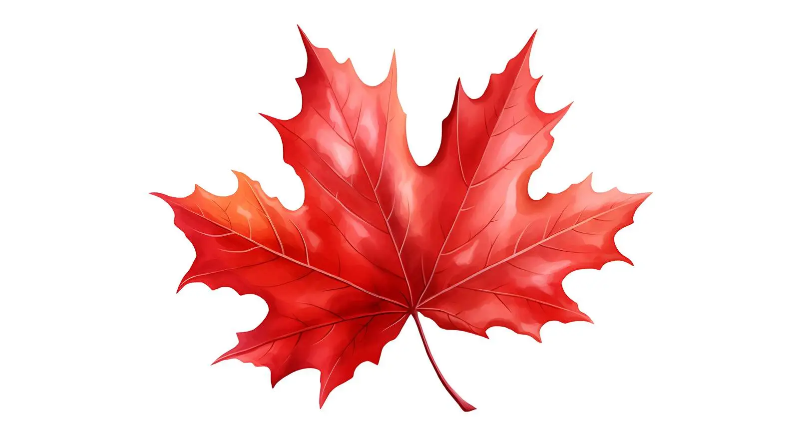 Vibrant Red Maple Leaf on White Background — free download from Dotvec