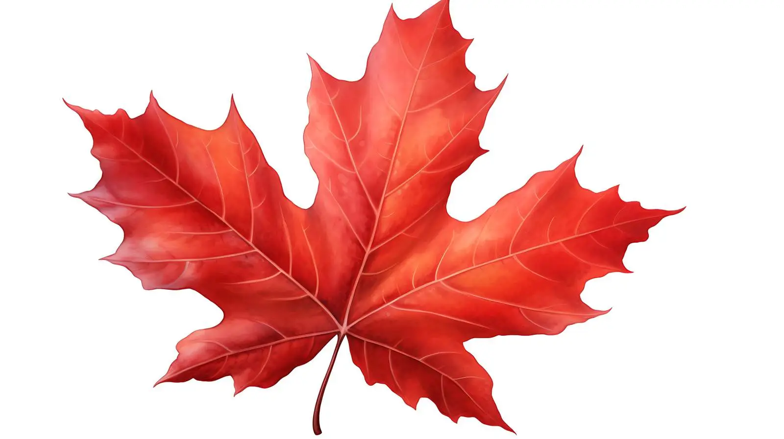 Vibrant Red Maple Leaf on White — free download from Dotvec