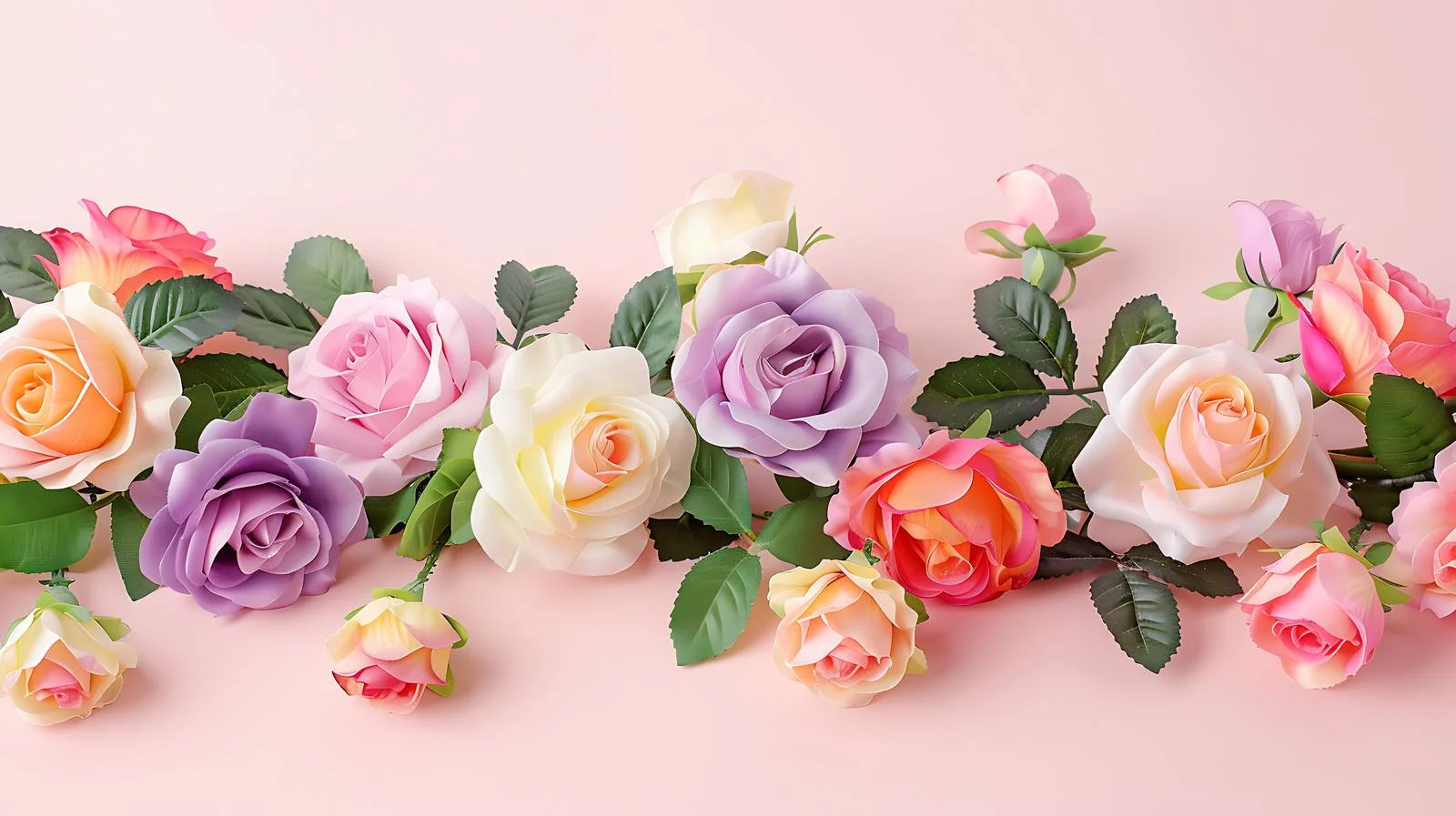 Vibrant Rose Flower Decoration on Pink — free download from Dotvec