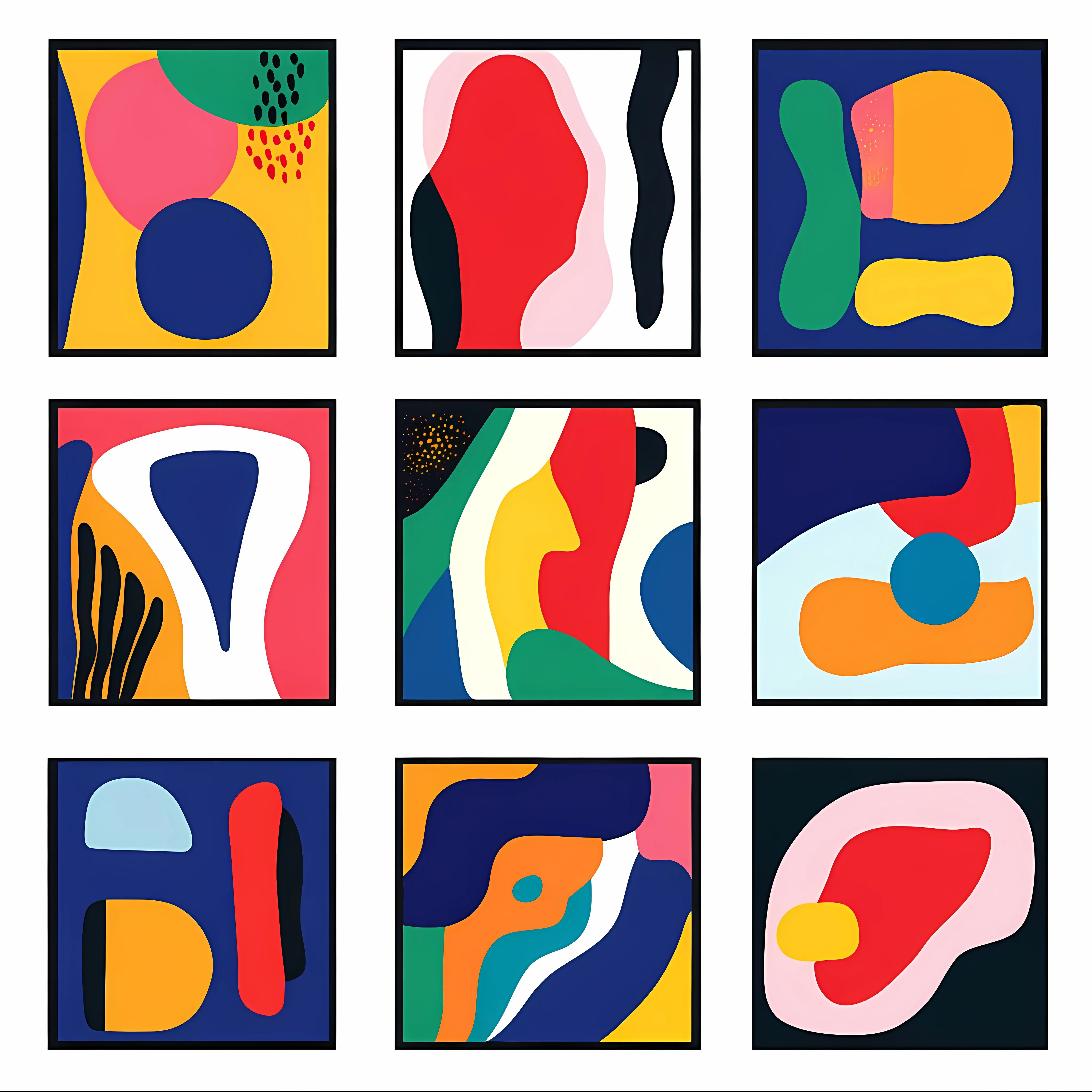 Colorful Flat Vector Illustration Frame Set — free download from Dotvec