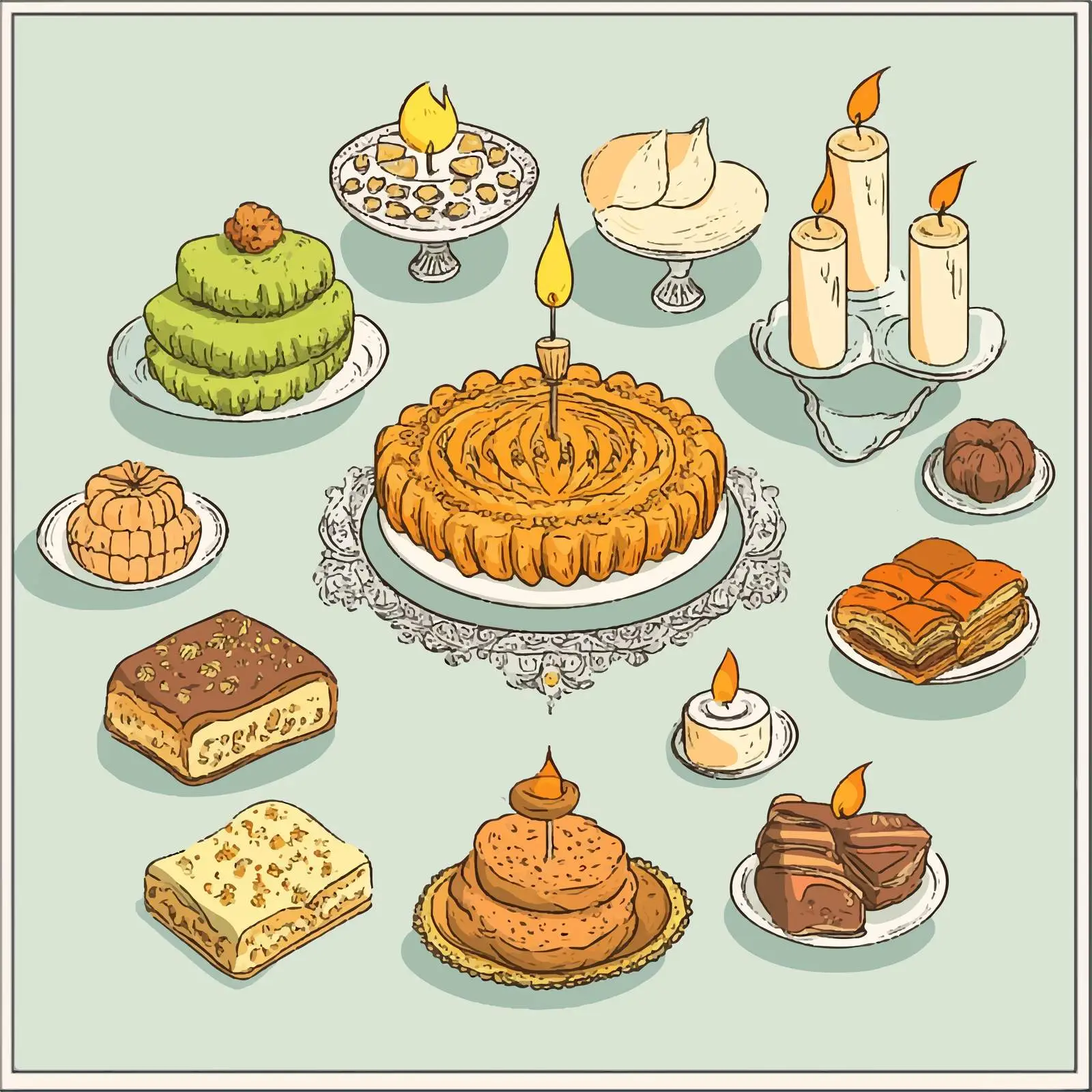 Khoncha Sketch for Nowruz Celebration — free download from Dotvec