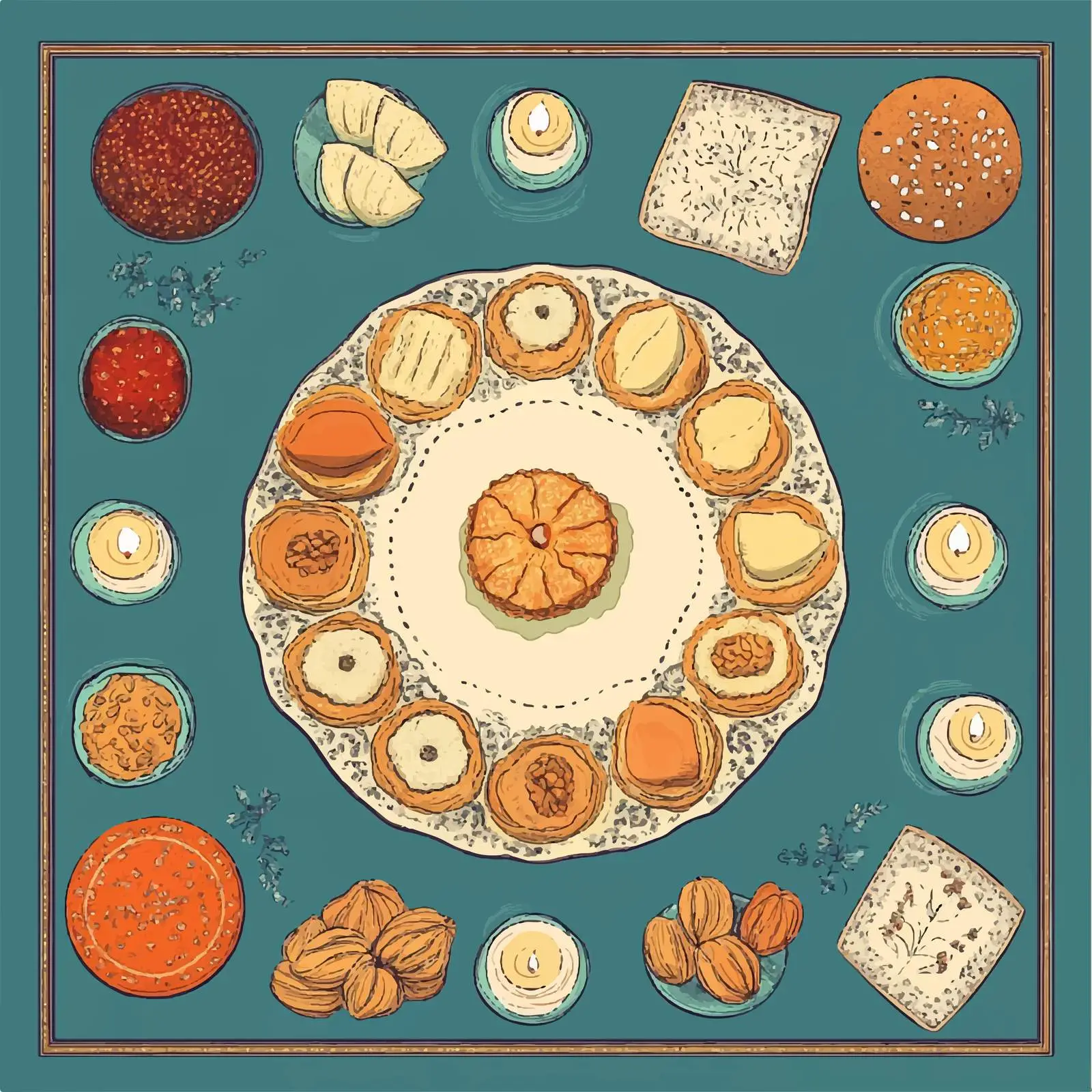 Khoncha Sketch for Nowruz Celebration — free download from Dotvec