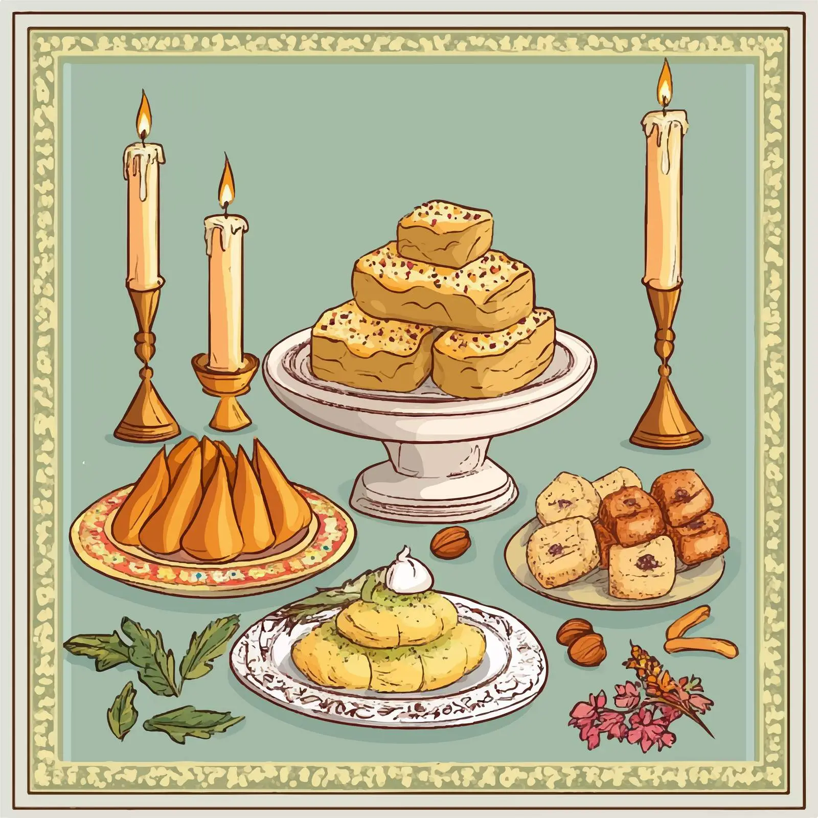 Colorful Khoncha for Nowruz Celebration — free download from Dotvec