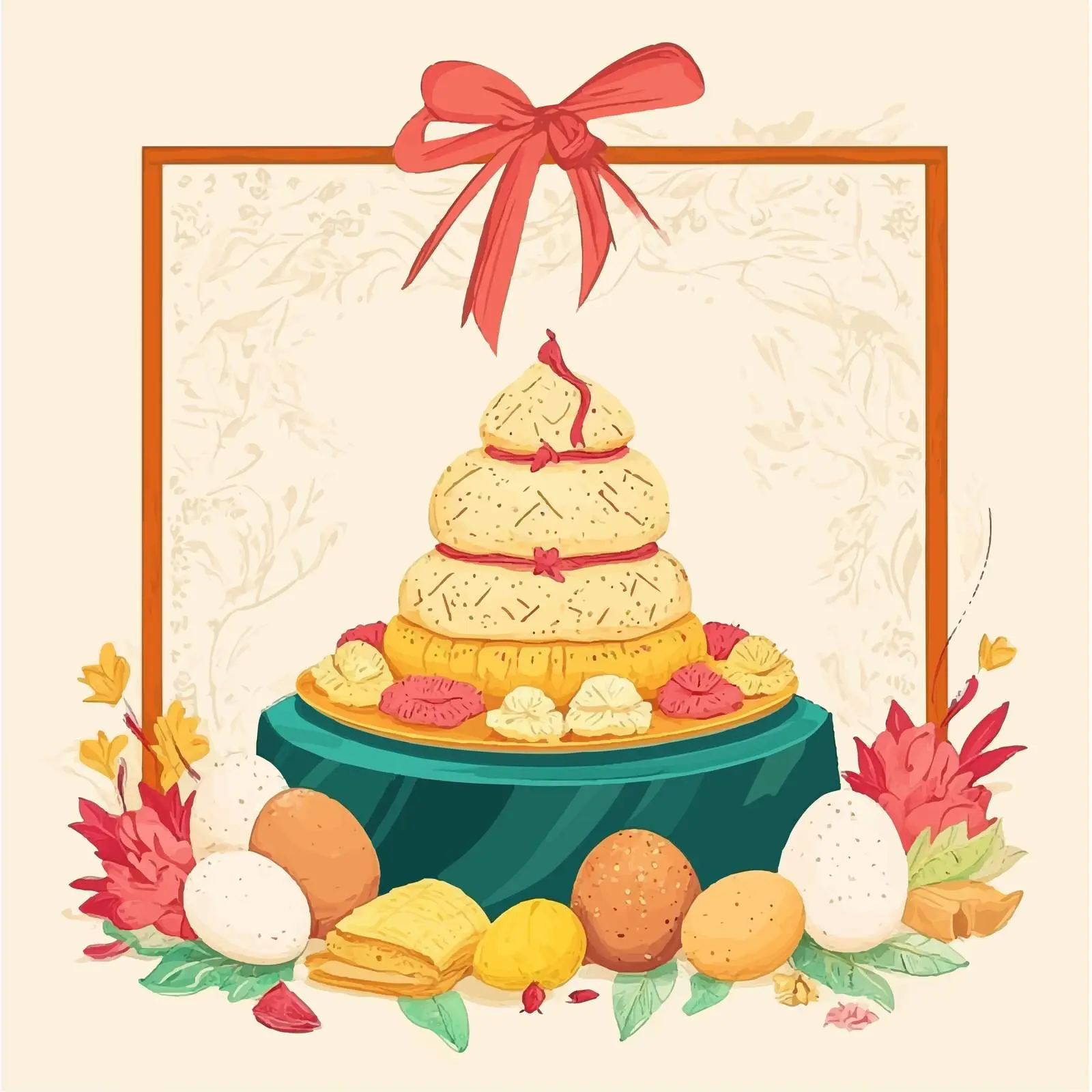 Khoncha Decor for Nowruz Celebration — free download from Dotvec