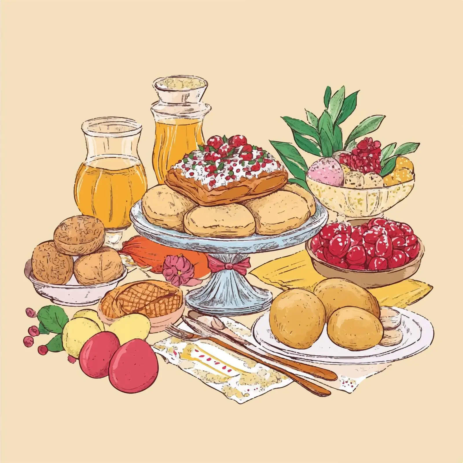 Colorful Khoncha for Nowruz Celebration — free download from Dotvec