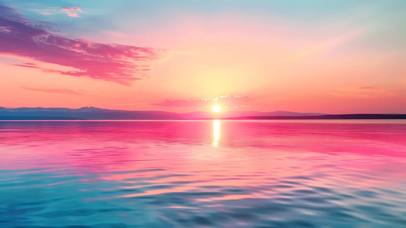 Vibrant Summer Sunrise Above Serene Lake — free download from Dotvec