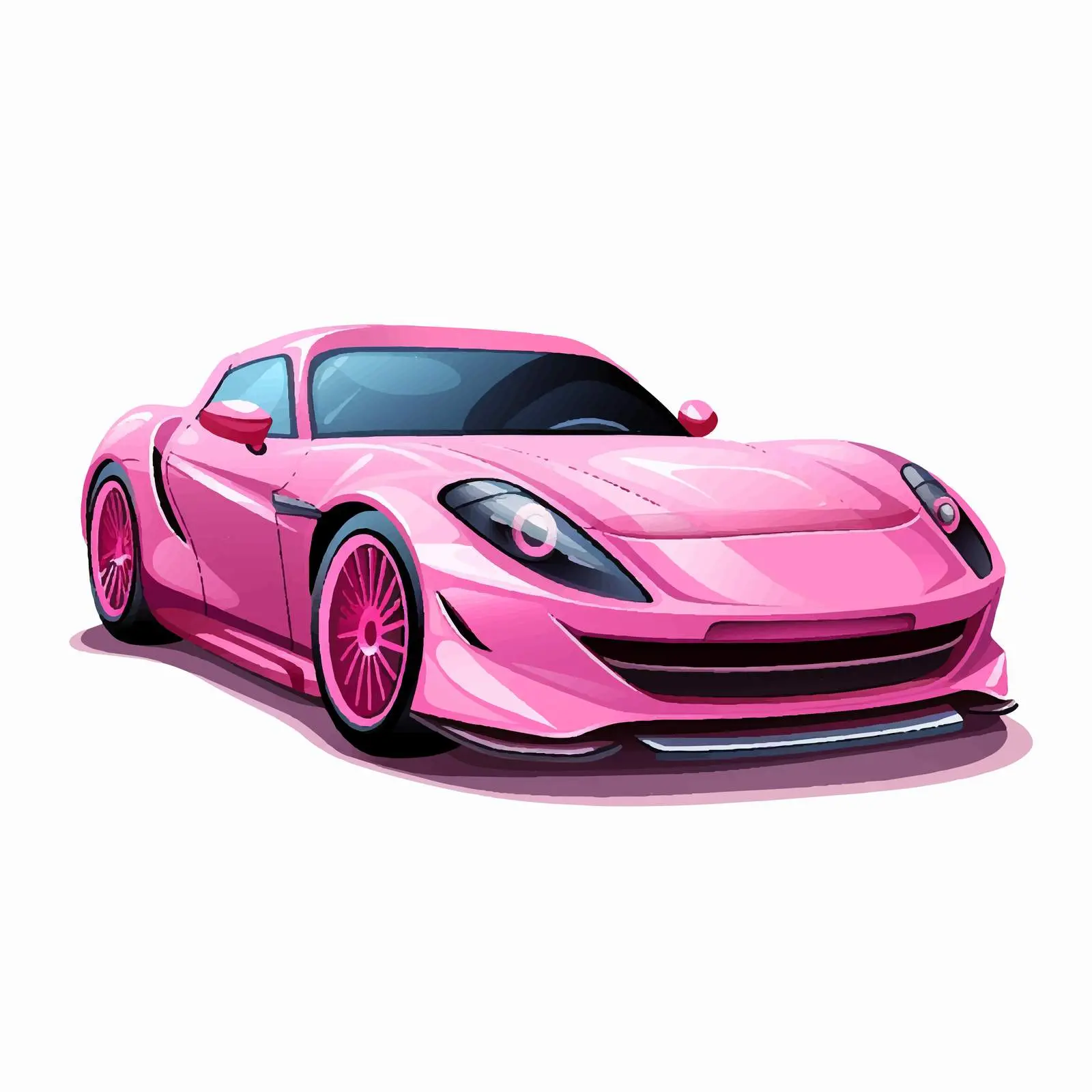 Modern Pink Car Vector Graphic – free vector shapes image from Dotvec