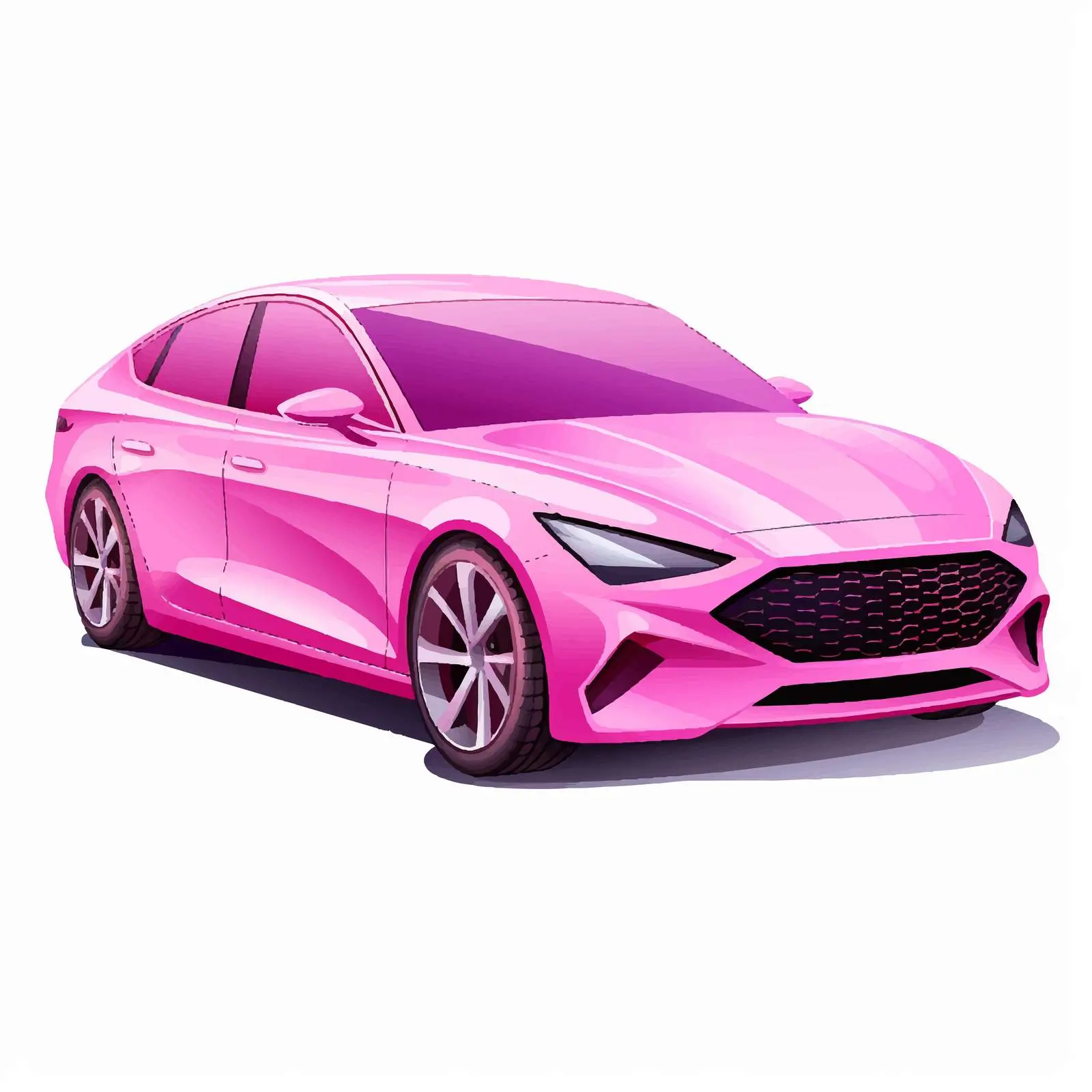 Modern Pink Car Vector Graphic Design — free download from Dotvec